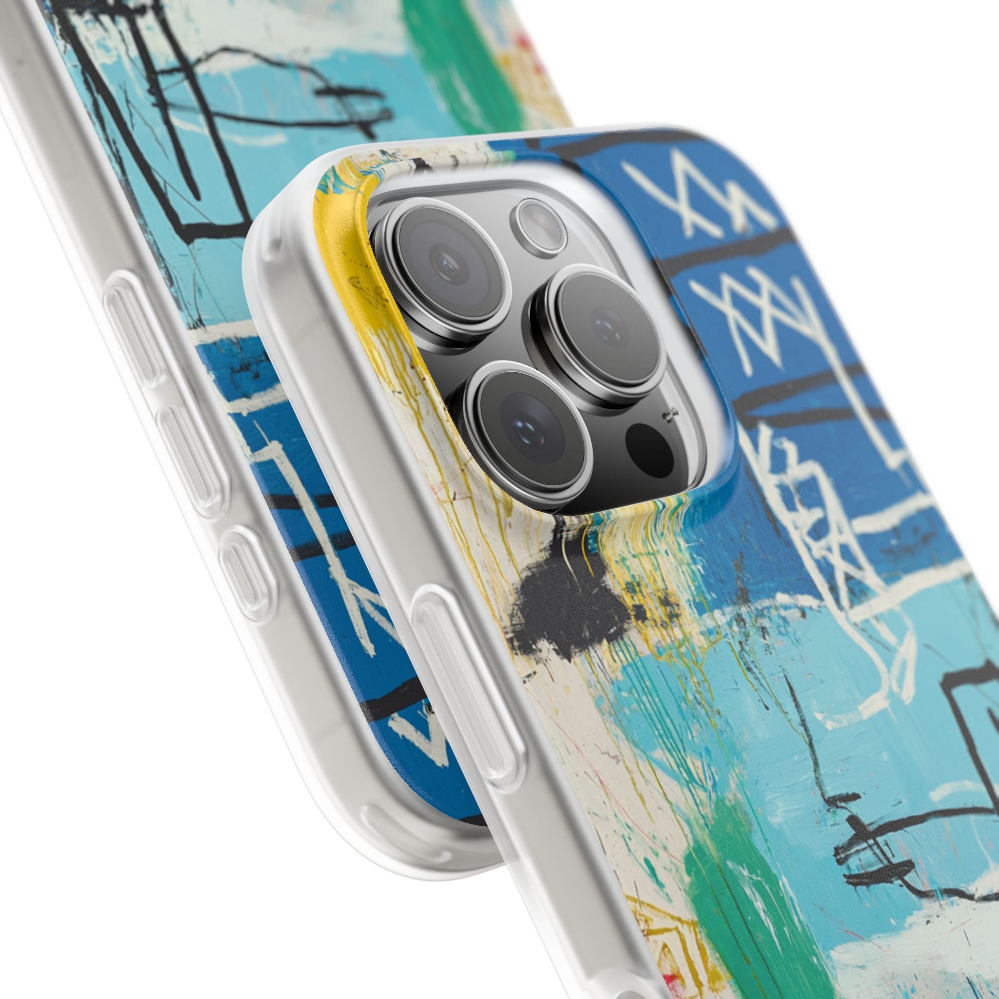 Azure Urban Scribble · Soft Phone Case for iPhone
