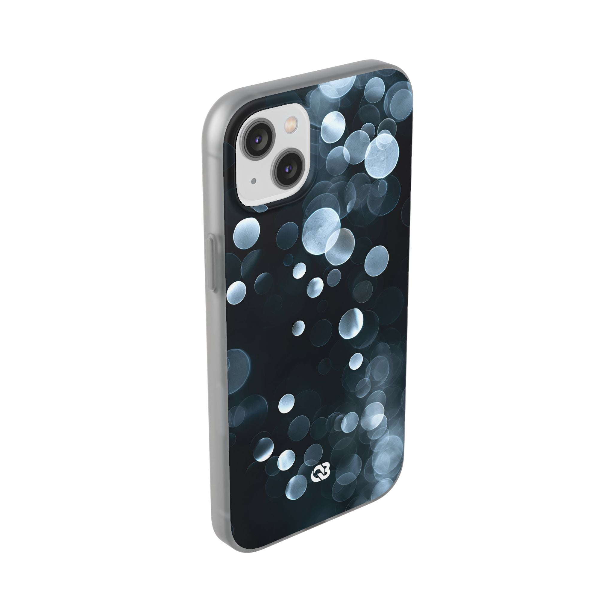 Black Lite Phone Case for iPhone - Silver Orbit Glow