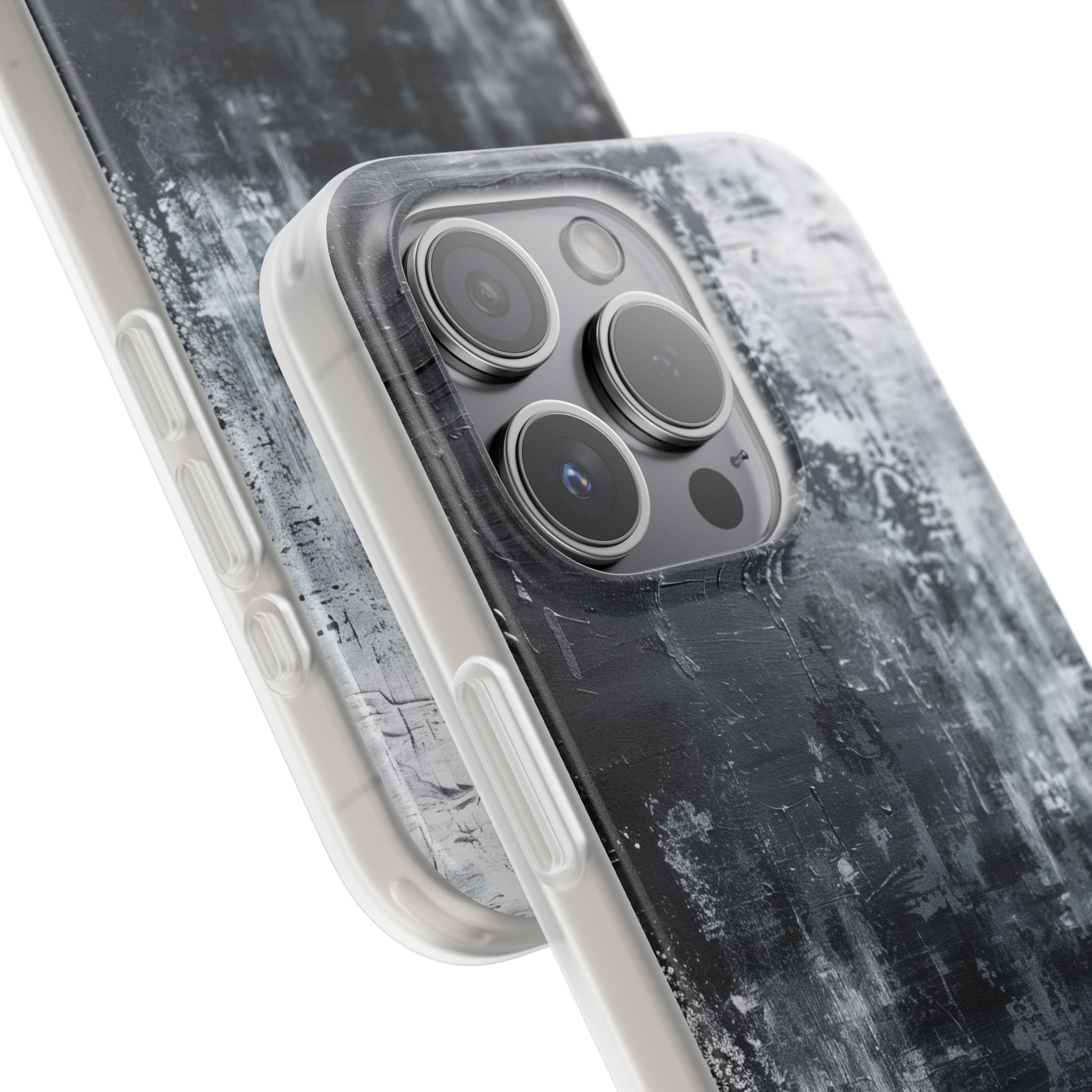 Texturiertes Blackscape iPhone 15 Pro Case - Soft