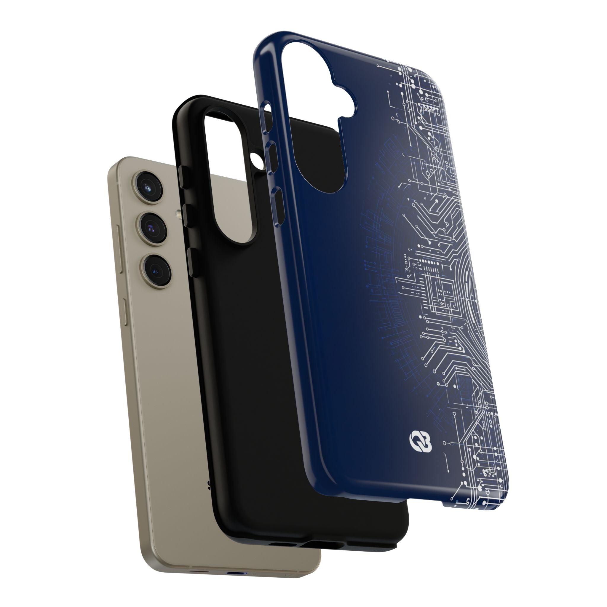 Blue Tough Phone Case for Samsung - Cobalt Circuit Logic