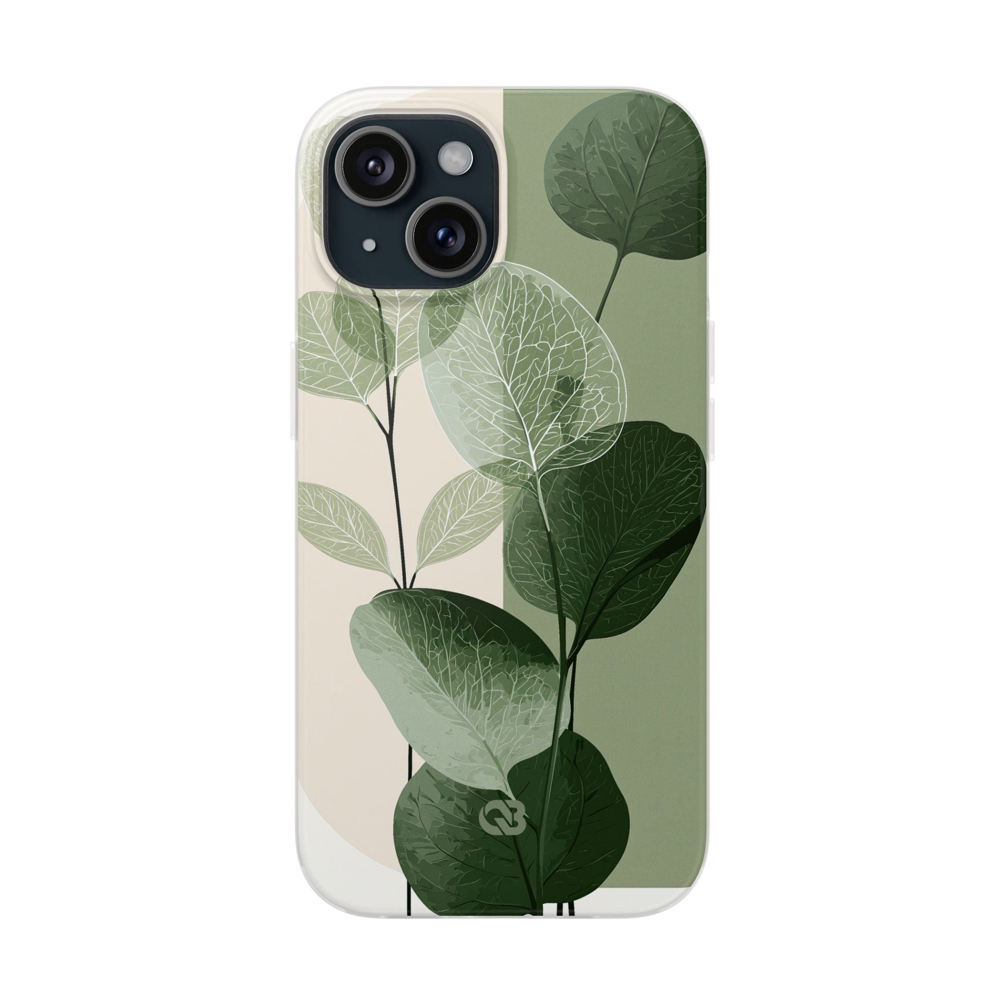 Green Lite Phone Case for iPhone - Sage Leaf Skeletals