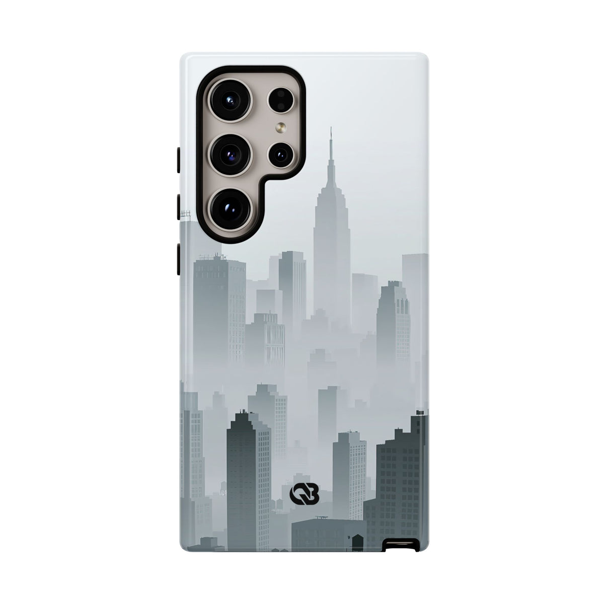 Grey Tough Phone Case for Samsung - Steel Mist Skyline