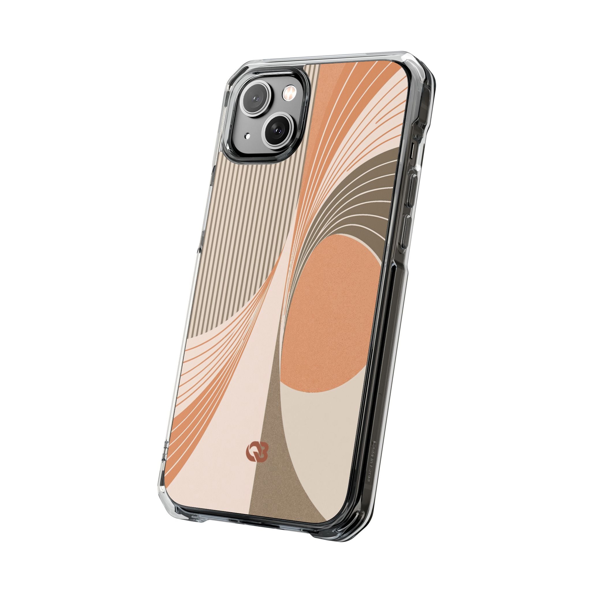 Orange Impact MagSafe Phone Case for iPhone - Desert Arc Horizon