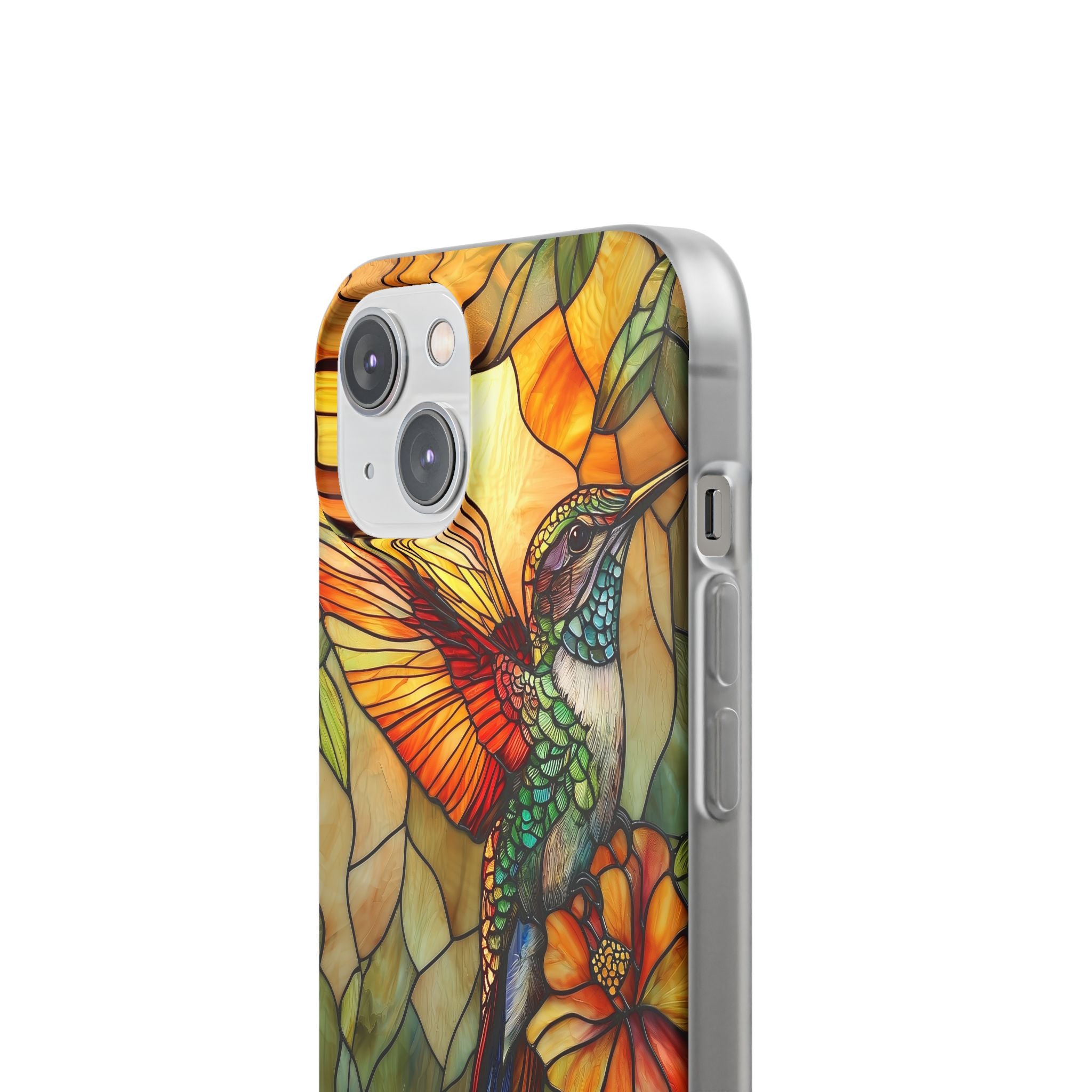 Amber Glass Hummingbird · Soft Phone Case for iPhone