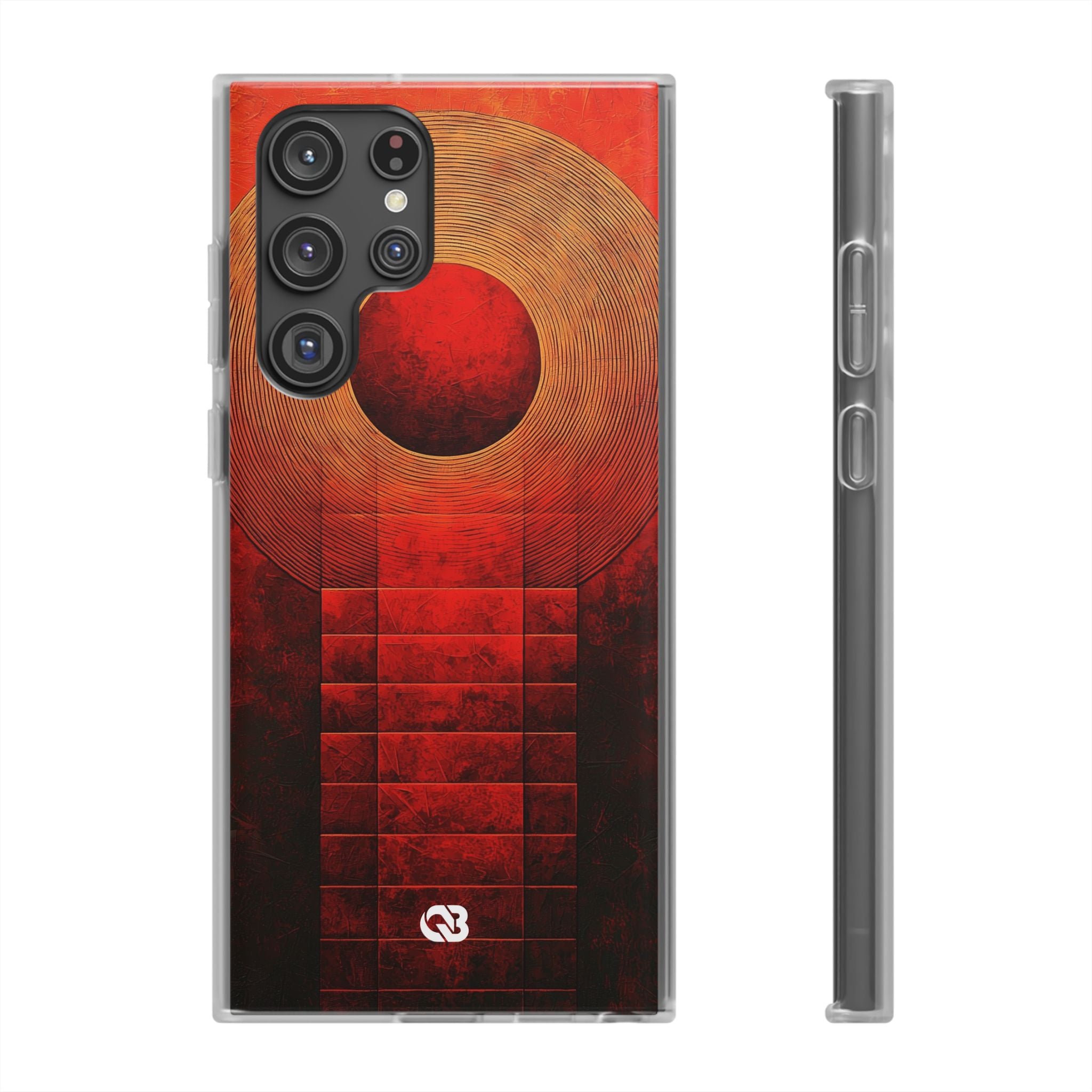 Crimson Solar Halo · Soft Phone Case for Samsung