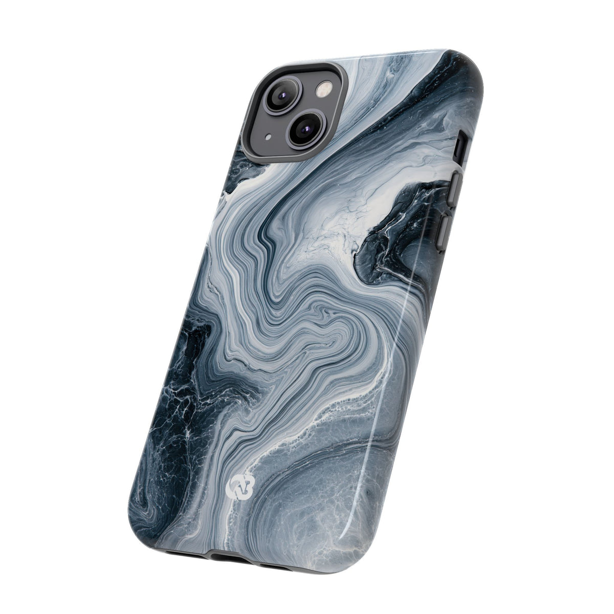Suminagashi Ink Flow · Tough Phone Case for iPhone · Grey