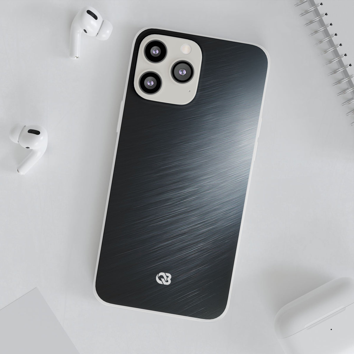 Brushed Obsidian Steel · Lite Phone Case for iPhone · Grey