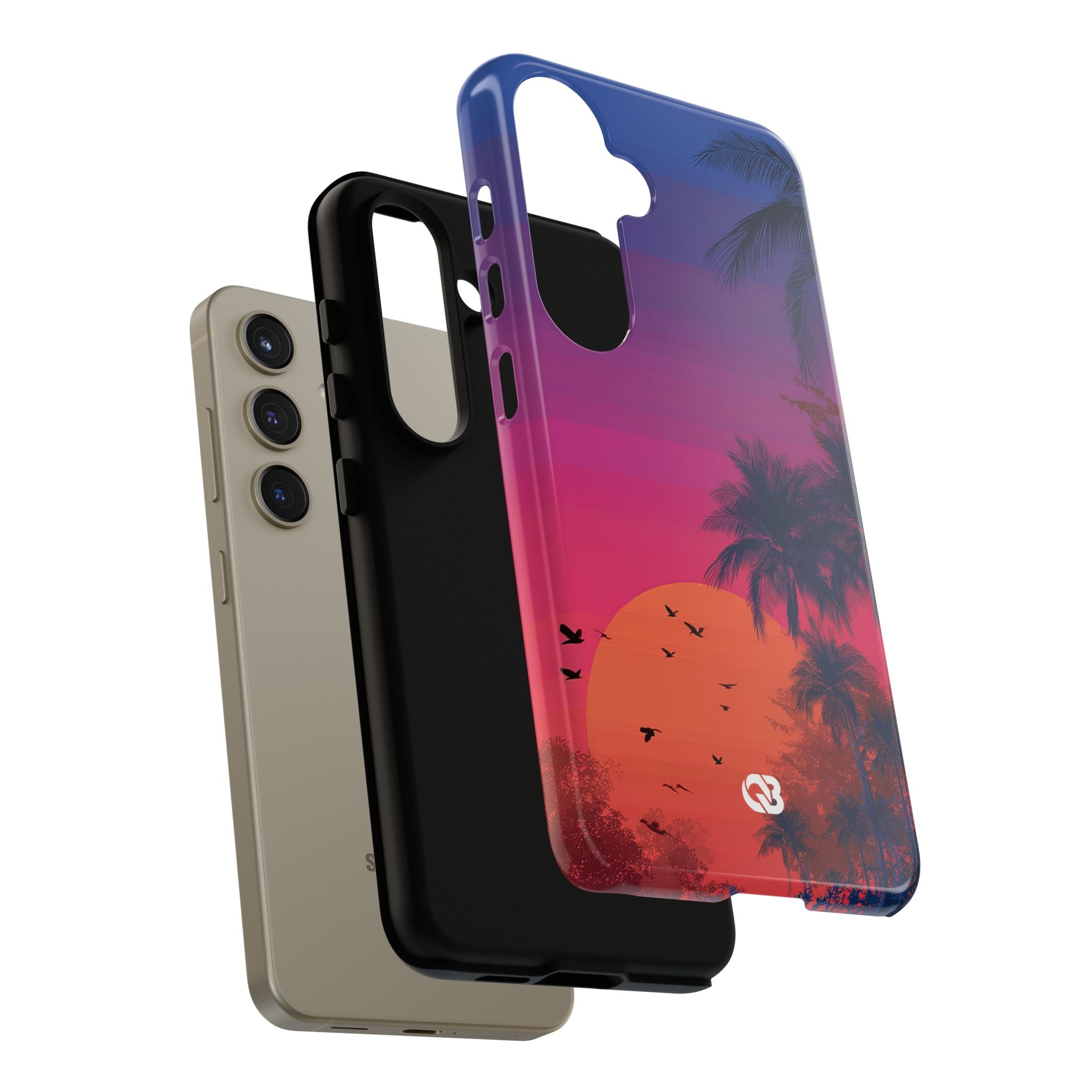 Neon Horizon Palms · Tough Phone Case for Samsung