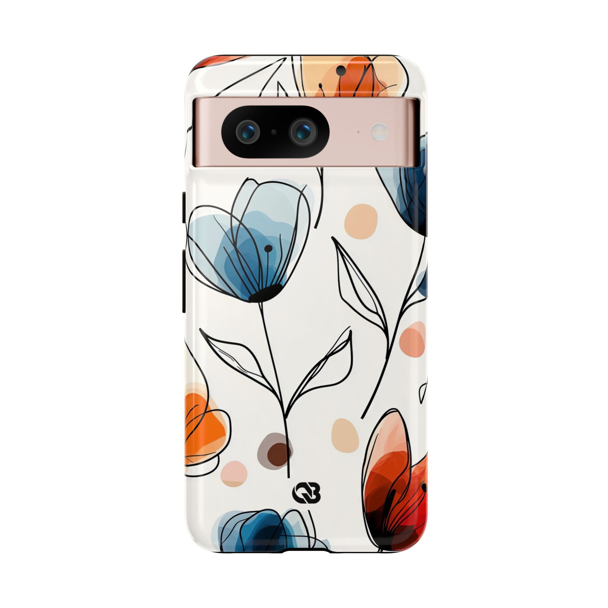 Ink Watercolor Tulips · Tough Mobilskal för Google Pixel