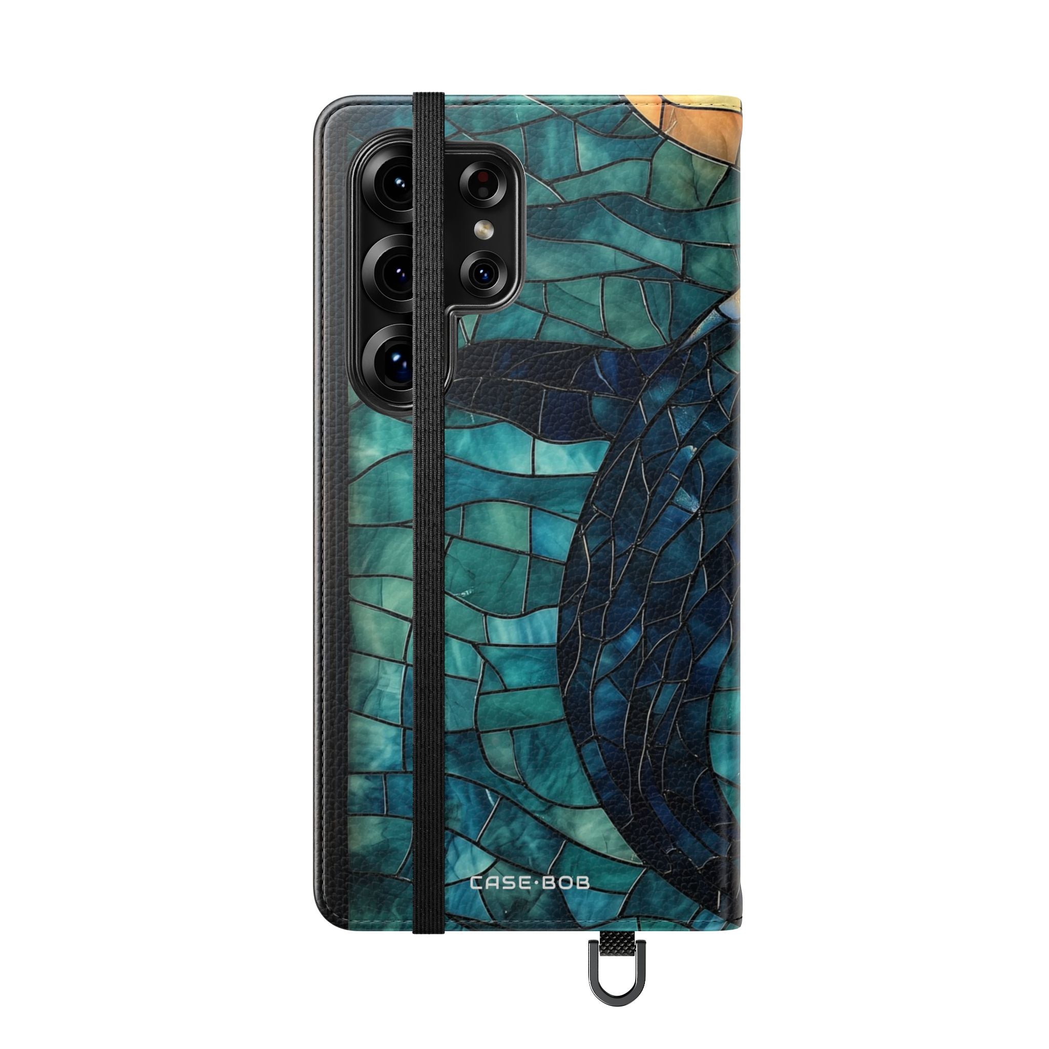 Sininen valas mosaiikki - Samsung S25 Ultra Case - lompakkotyyppinen