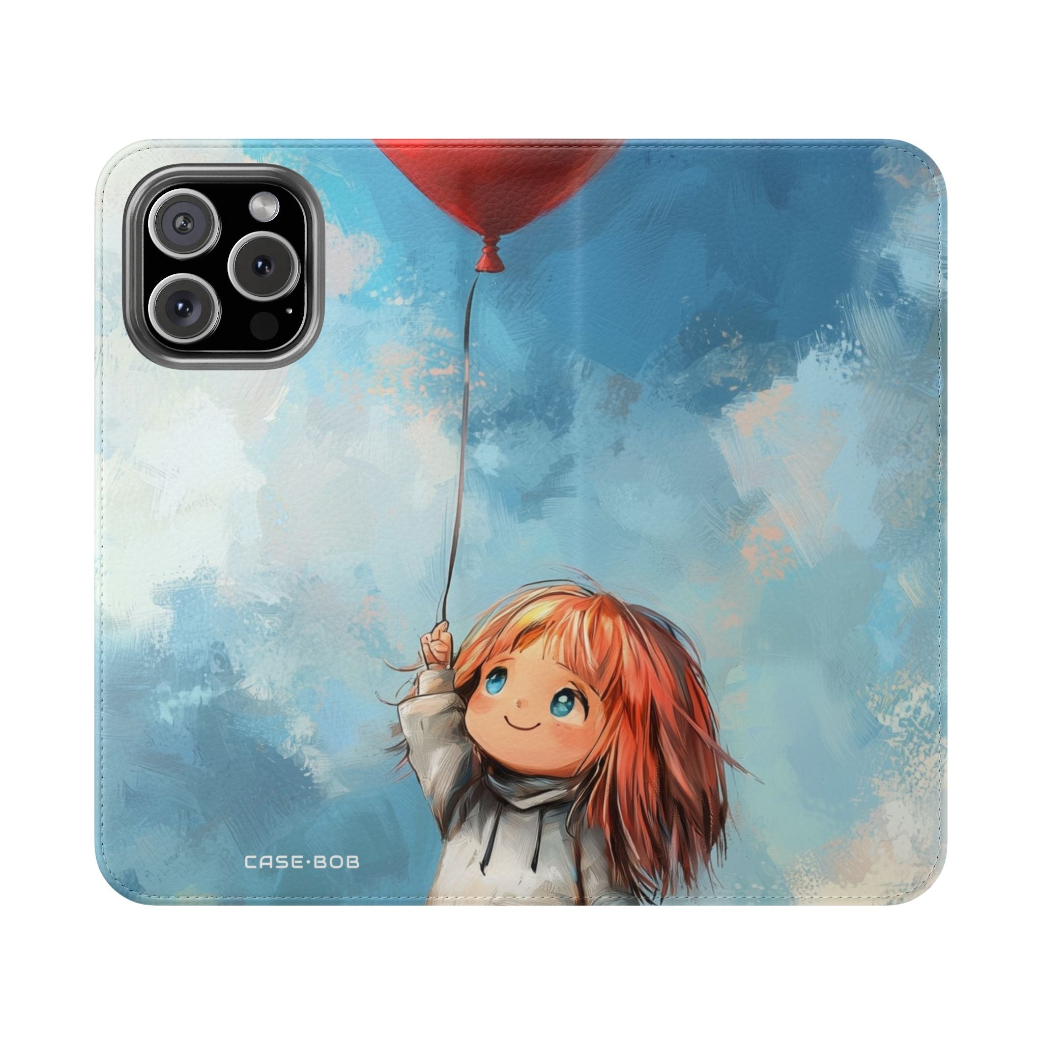 Heart Balloon Glow - iPhone 16 Max Case - Wallet