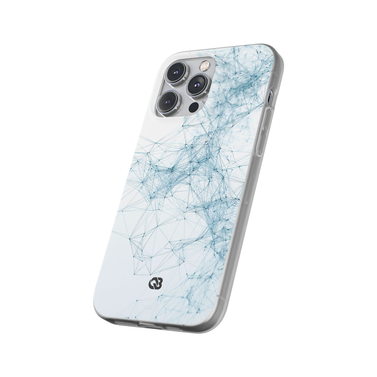 Blue Lite Phone Case for iPhone - Glacial Neural Web