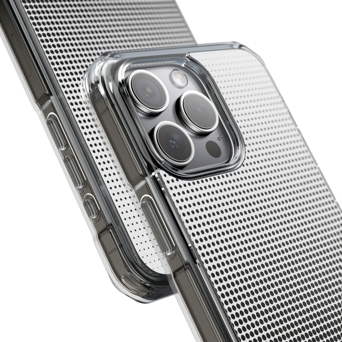 Black Impact MagSafe Phone Case for iPhone - Obsidian Halftone Flux