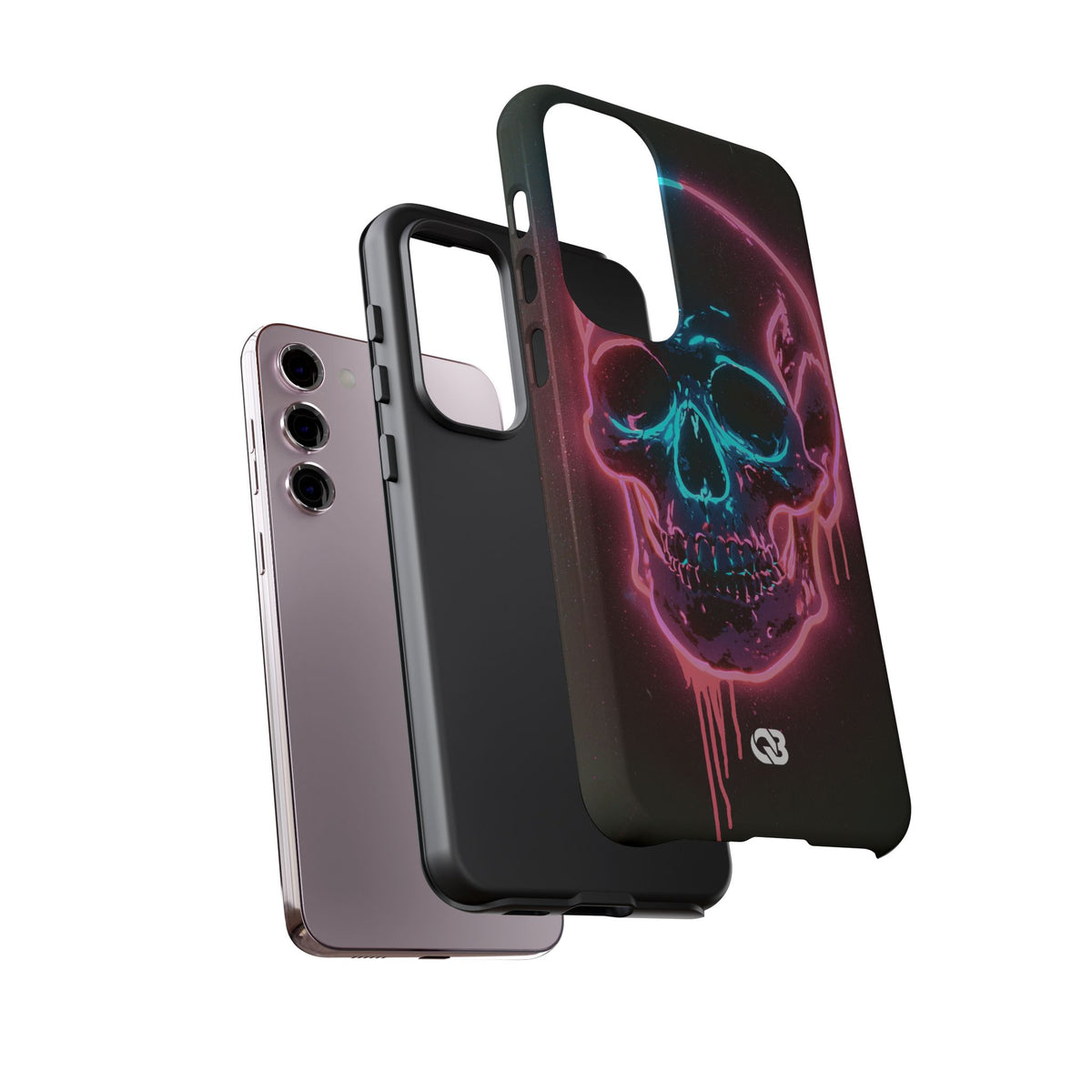 Neon Drip Skull · Tough Phone Case for Samsung · Black