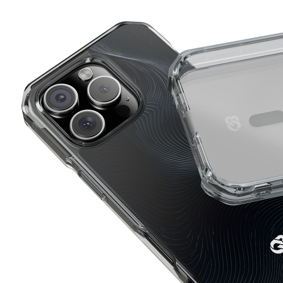 Black Impact MagSafe Phone Case for iPhone - Obsidian Ridge Flux