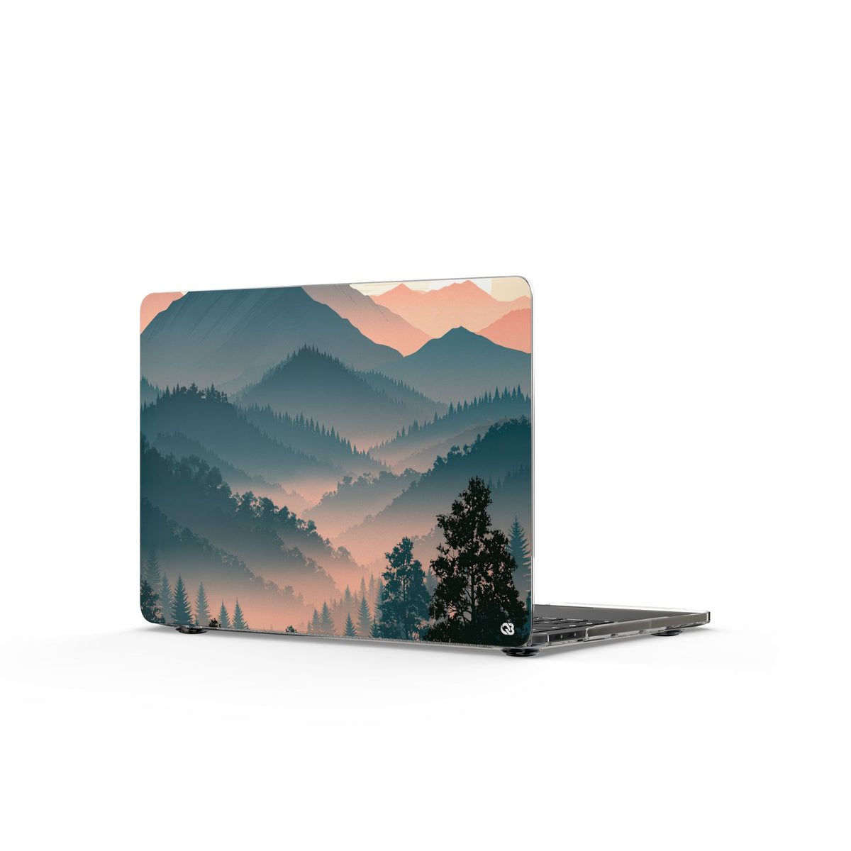 Misty Pine Summit · Clear Hard Case for MacBook · Green