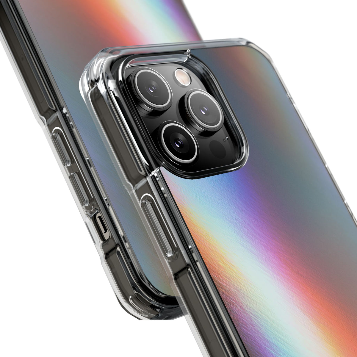 Prismatic Ray · Clear Impact Magnetic Phone Case for iPhone · Blue