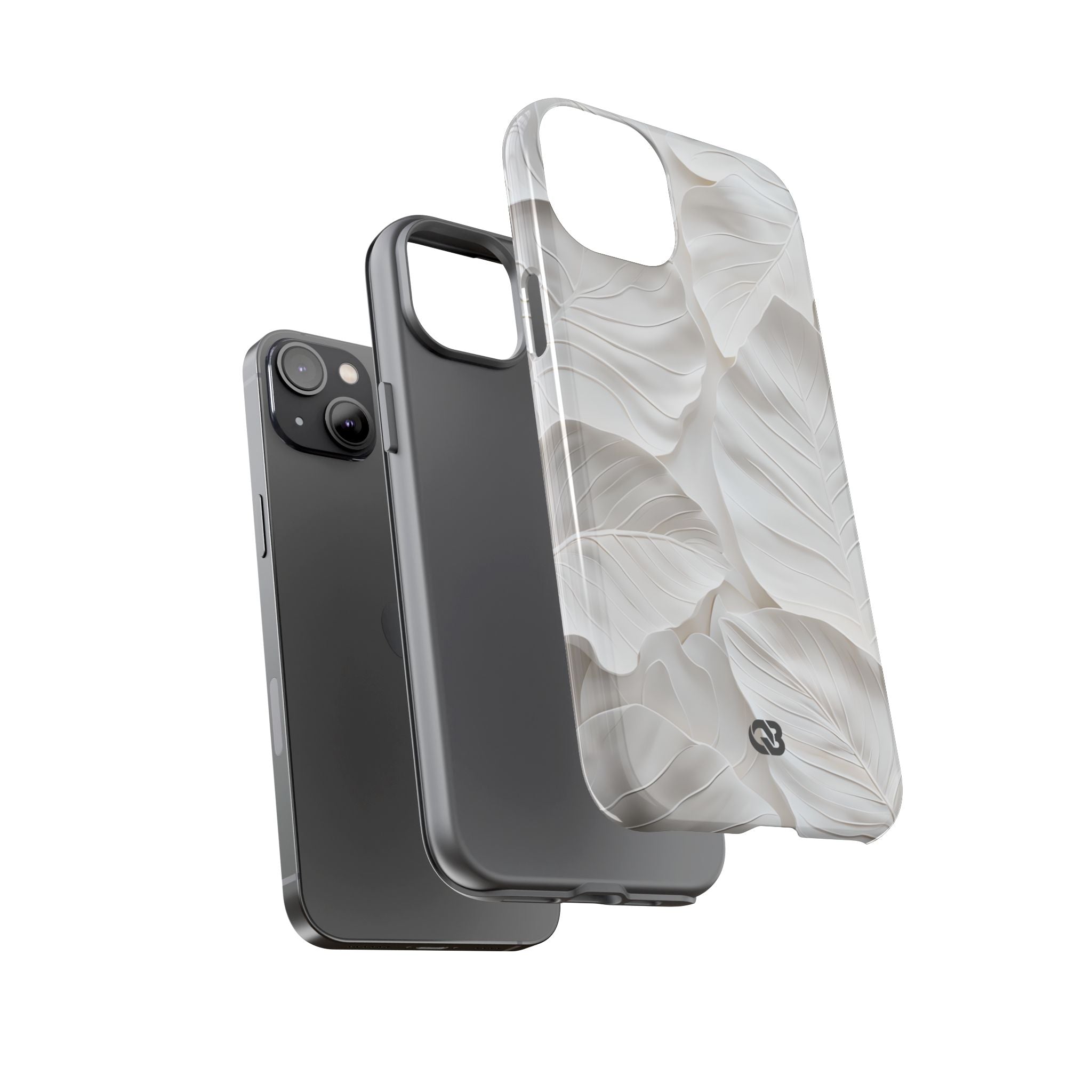 Sculpted Ivory Leaves · Tough Coque de téléphone pour iPhone