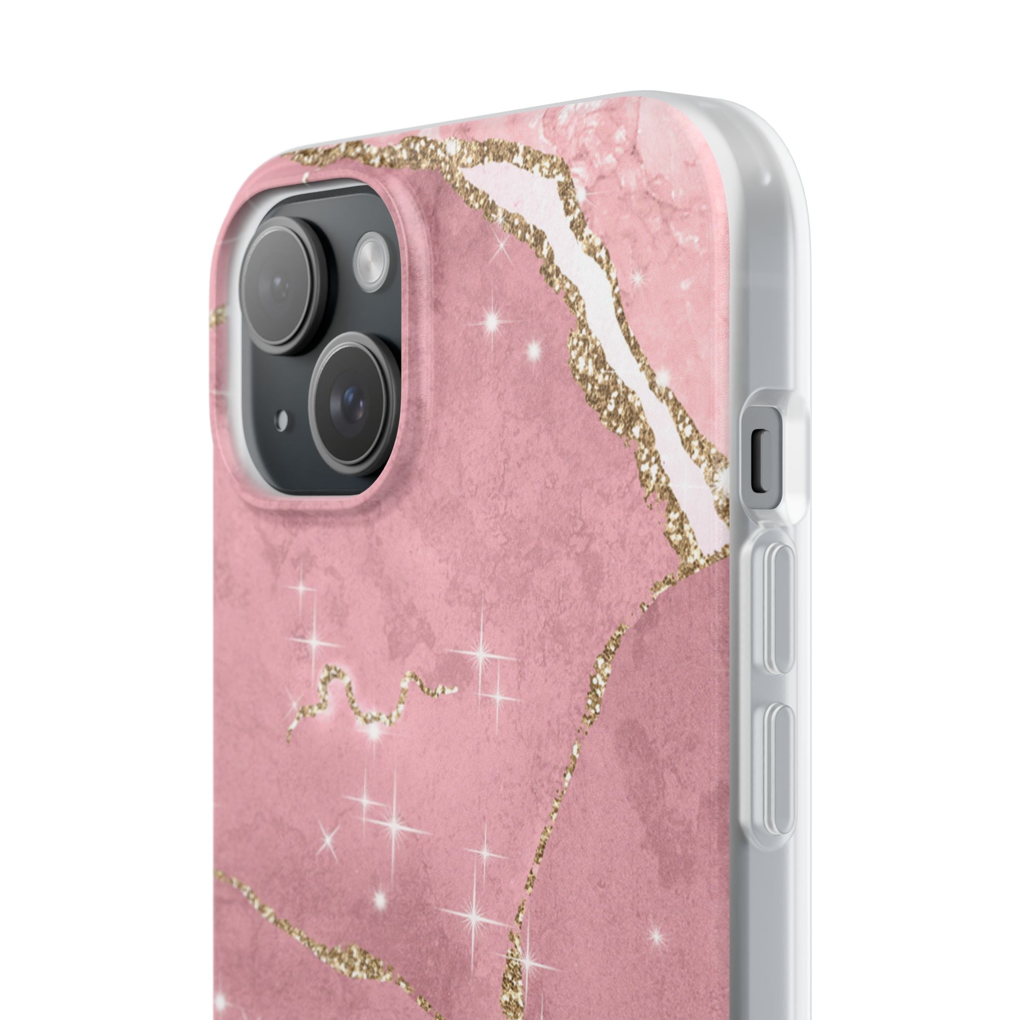 Rose Sparkle Marble · Soft Coque de téléphone pour iPhone