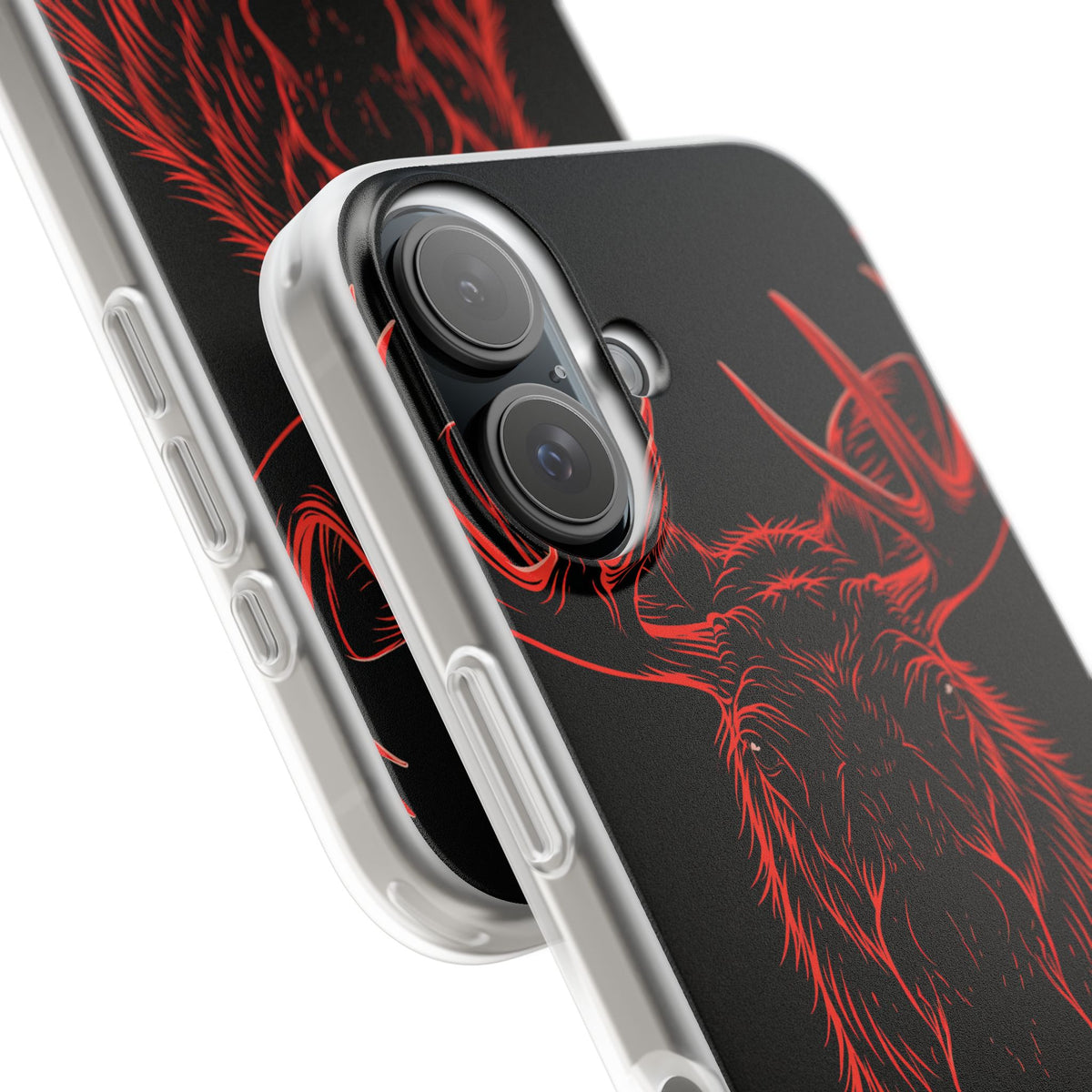 Nordic Moose Contour · Lite Phone Case for iPhone · Red