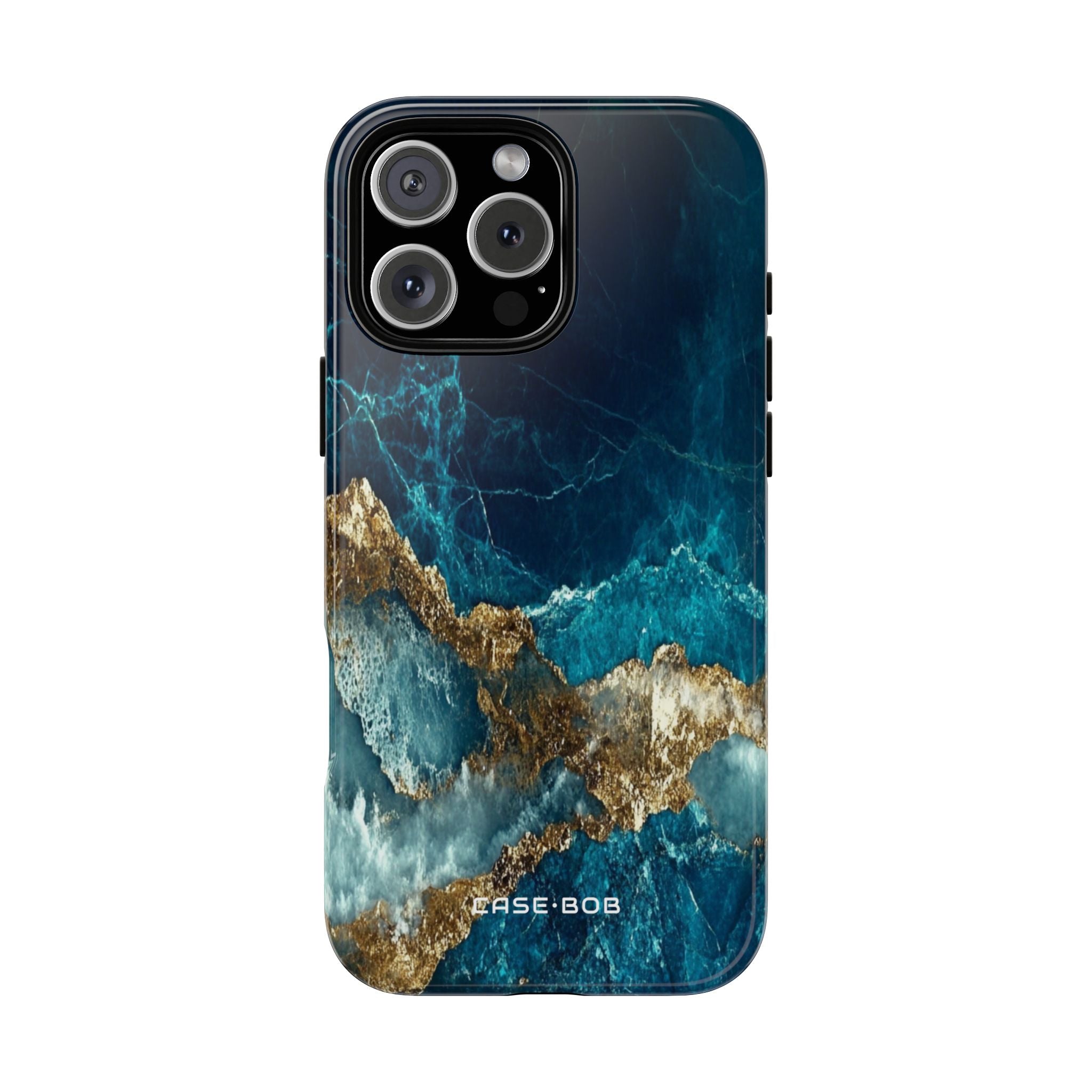 Jagged Gold Split iPhone 16 Pro Max Case - Tough