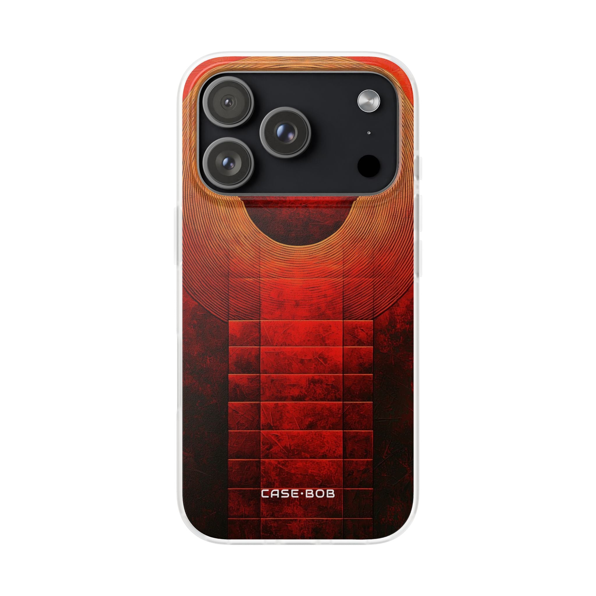Crimson Orbit iPhone 17 Pro Case - Soft - CASE•BOB
