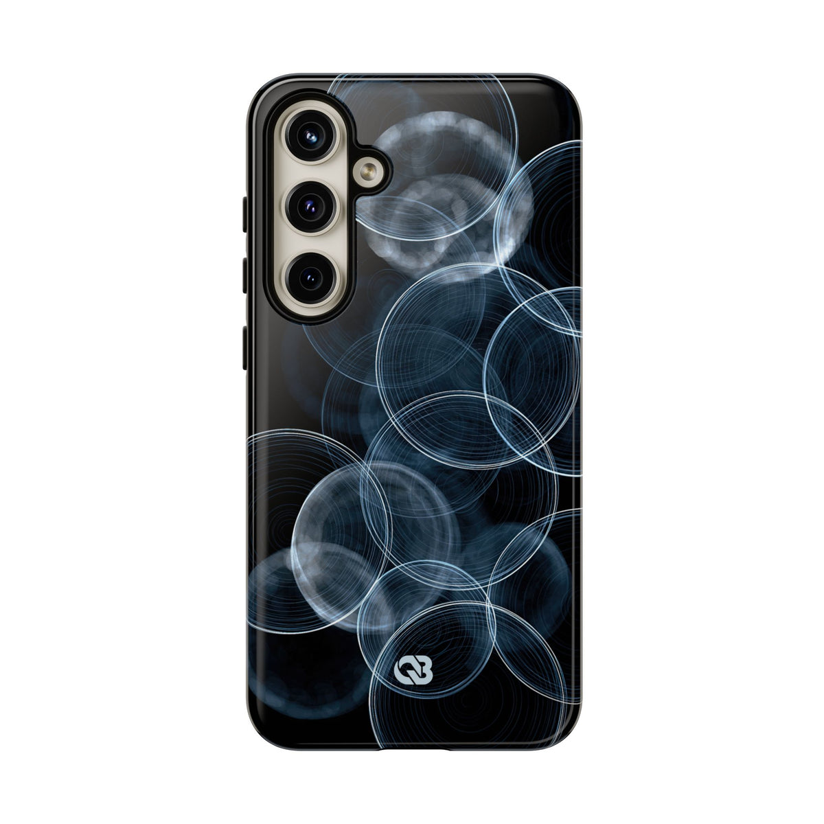 Blue Tough Phone Case for Samsung - Cyan Pulse Ripple