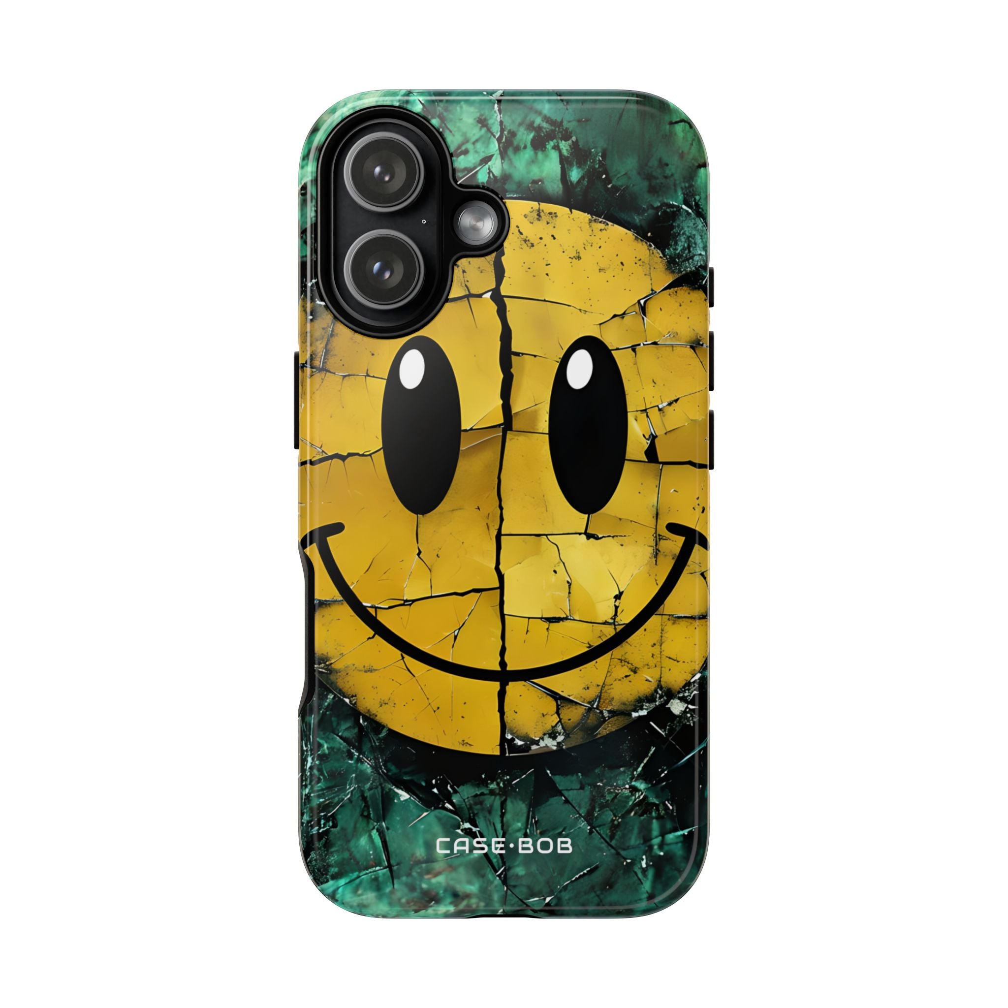 Cracked Smiley iPhone 17 Case - Tough - CASE•BOB