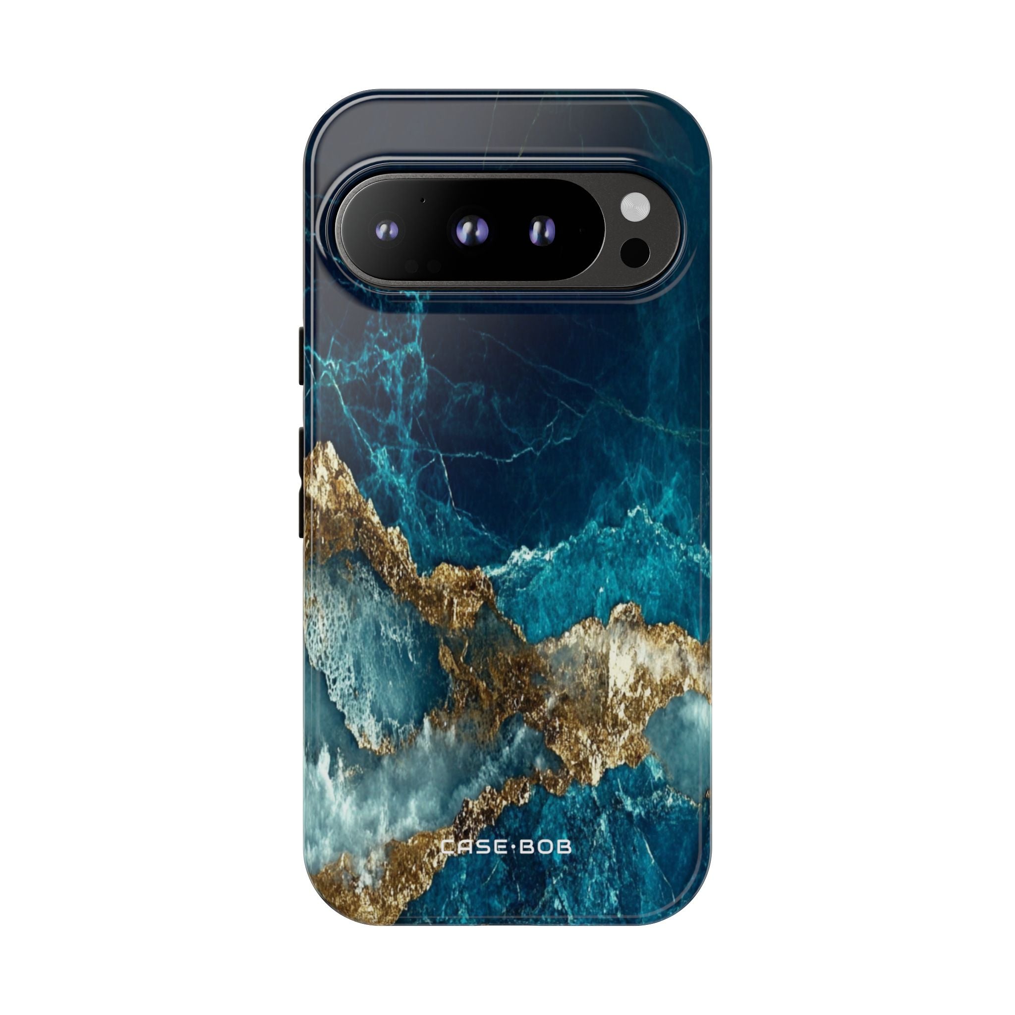 Gezacktes Gold gespalten Google Pixel 9 Pro Case - Tough