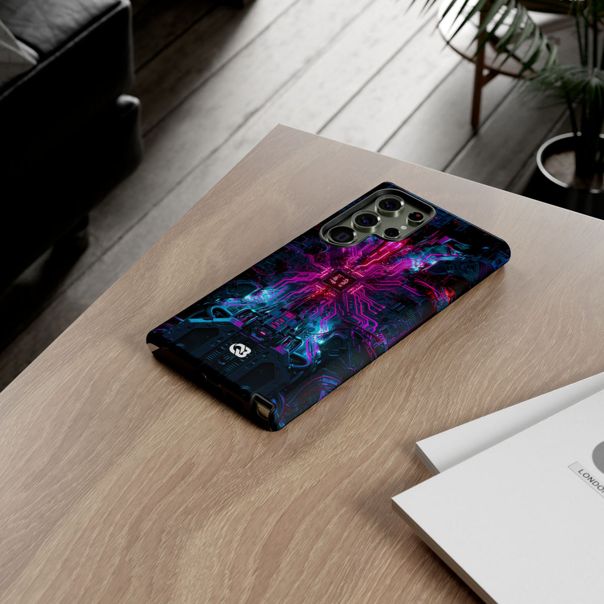 Neural Circuit Core · Tough Phone Case for Samsung · Black