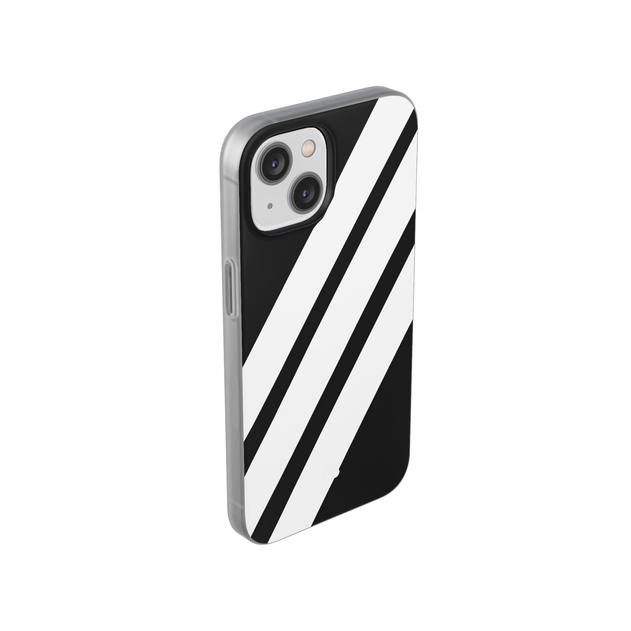 Obsidian White Bars · Soft Handyhülle für iPhone