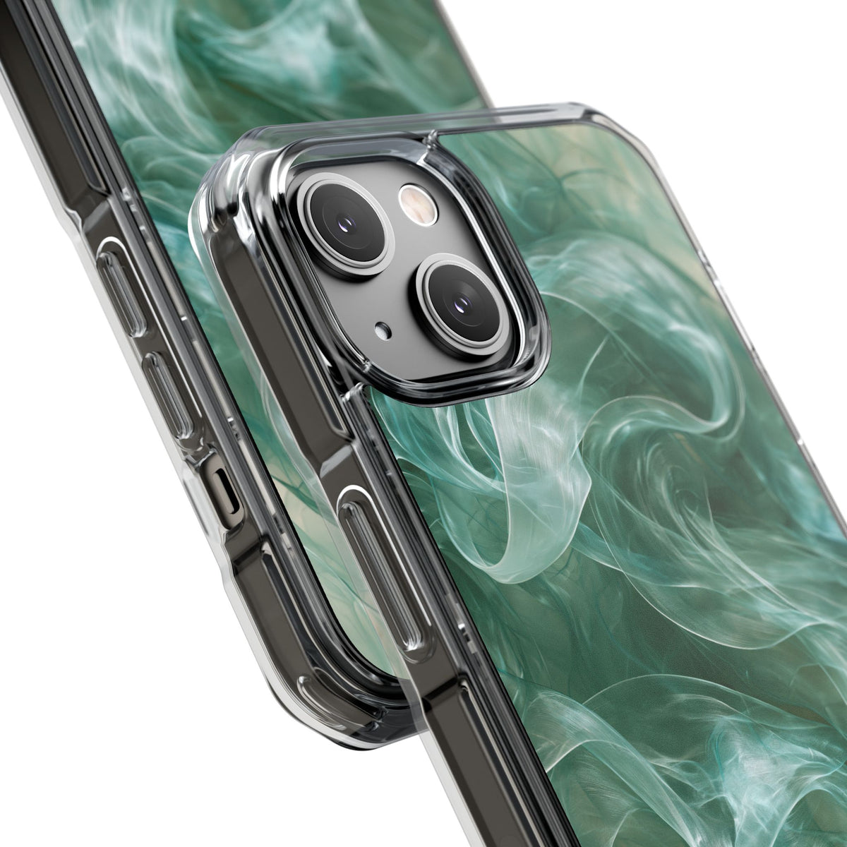 Translucent Aqua Flow · Clear Impact Magnetic Phone Case for iPhone · Teal