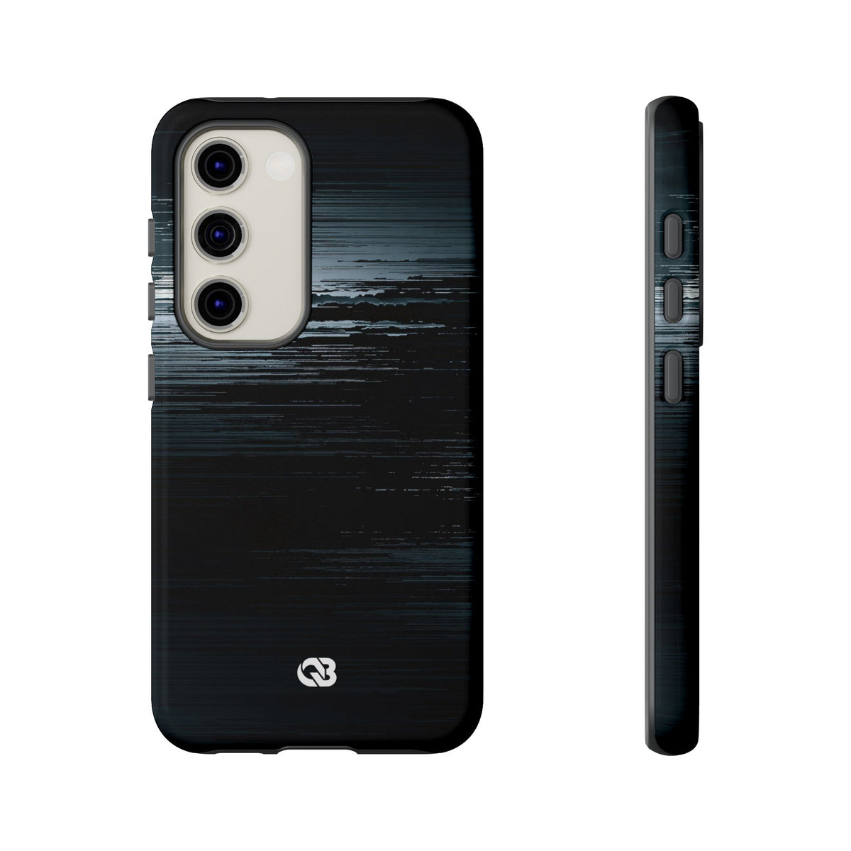 Black Tough Phone Case for Samsung - Frozen Signal Glitch
