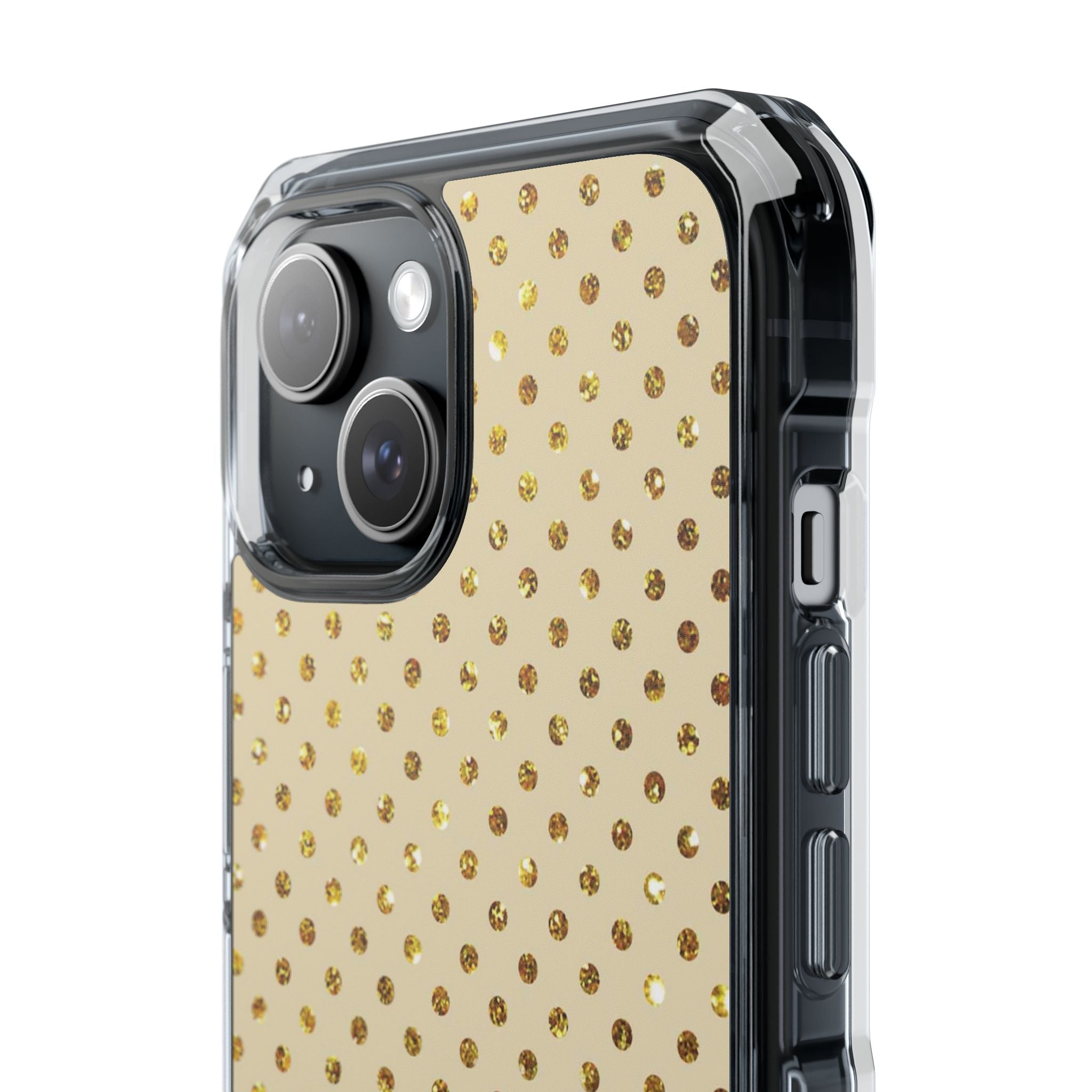 Golden Glow Dots iPhone 15 Case - Impact