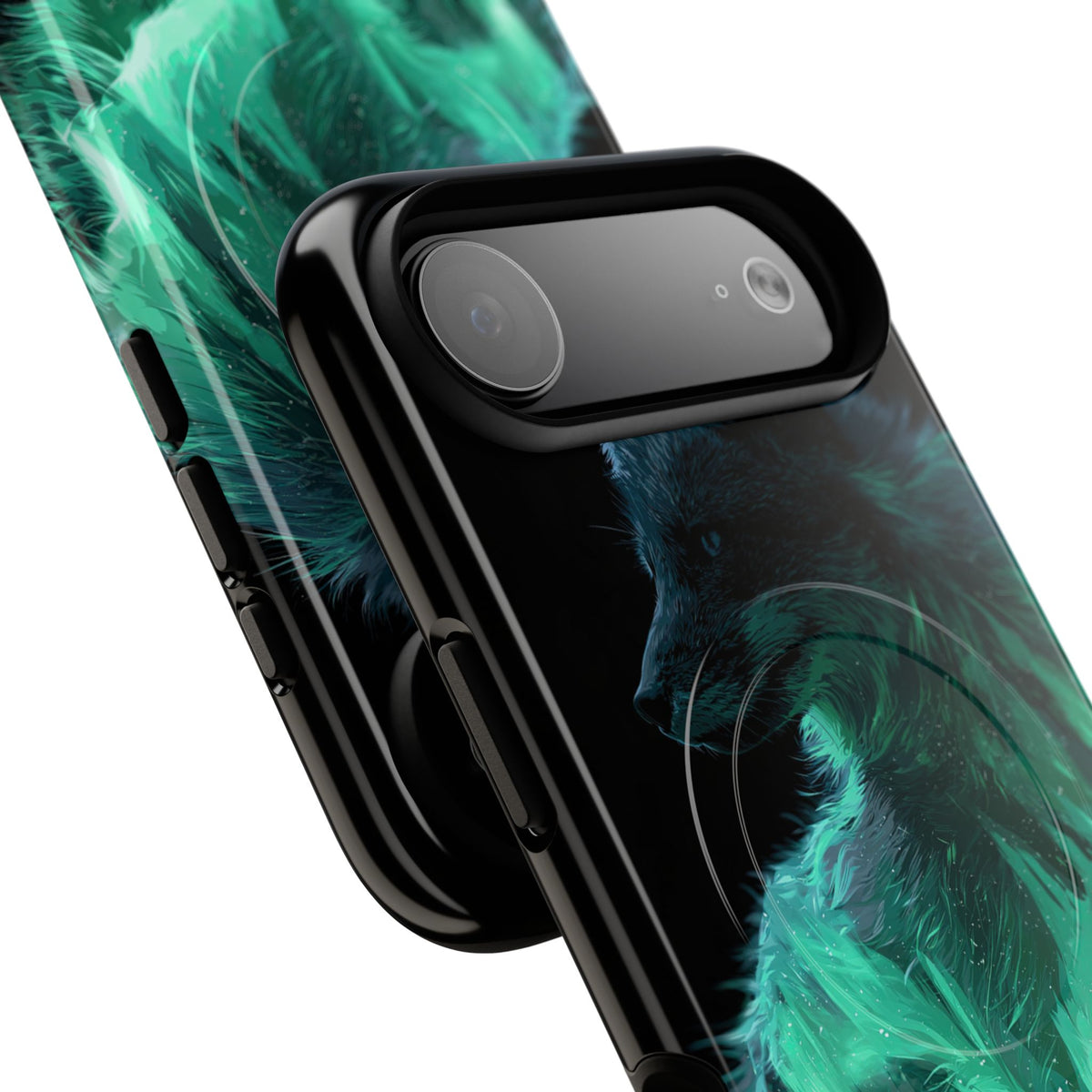 Nordic Aurora Fox · Tough 2.0 Magnetic Phone Case for iPhone · Teal