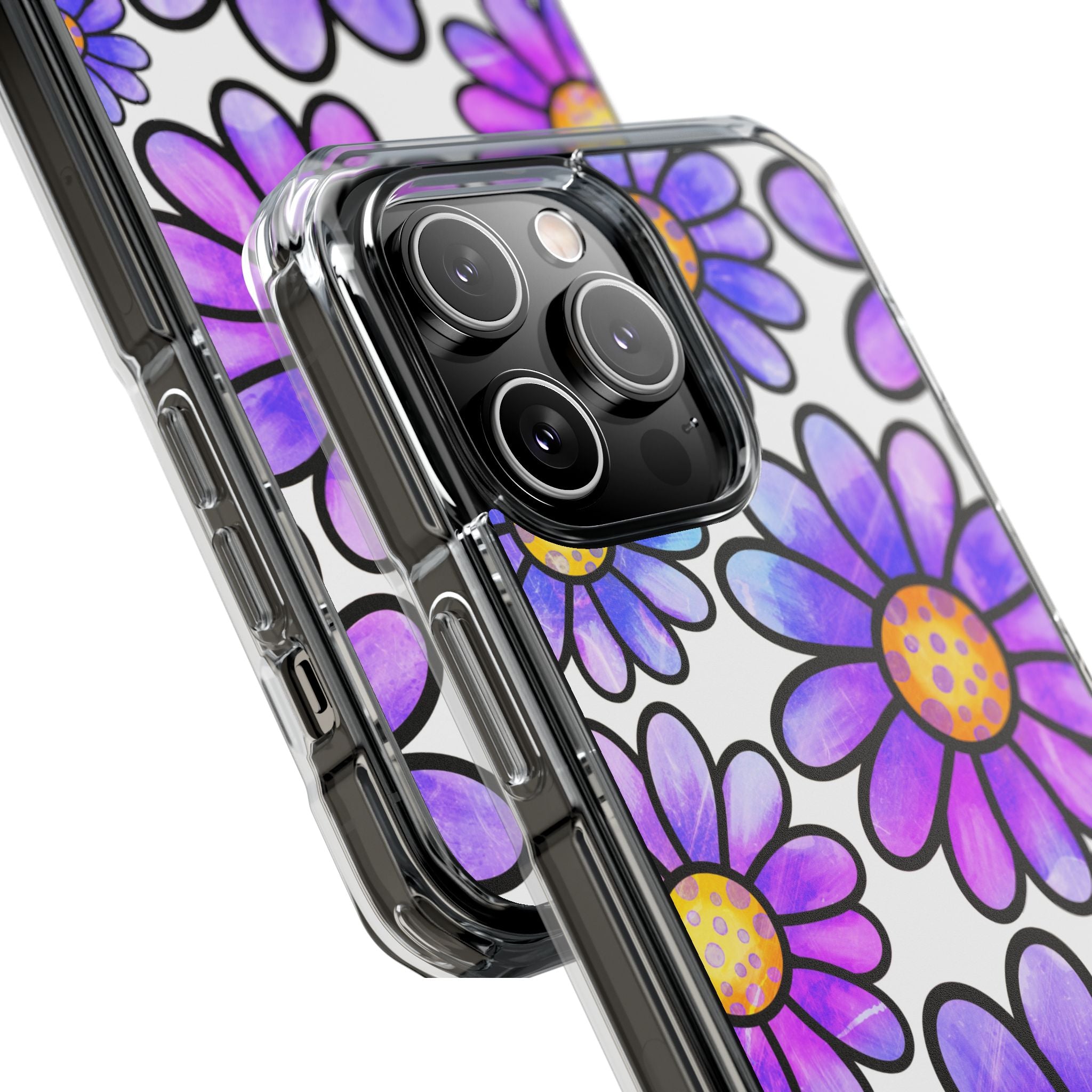 Violet Grunge Bloom · Impact Phone Case for iPhone · Magsafe