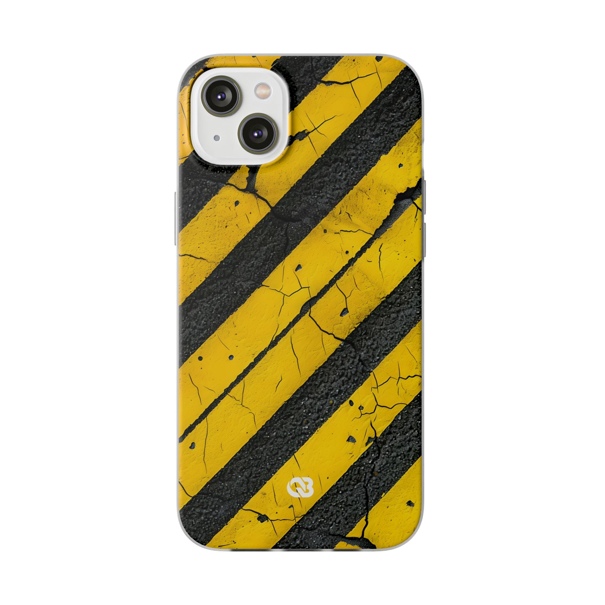 Cracked Hazard Stripes · Soft Phone Case for iPhone
