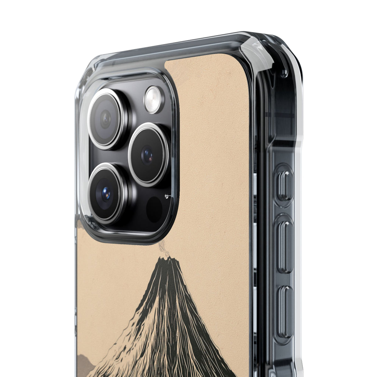 Fuji Summit · Clear Impact Magnetic Phone Case for iPhone · Beige