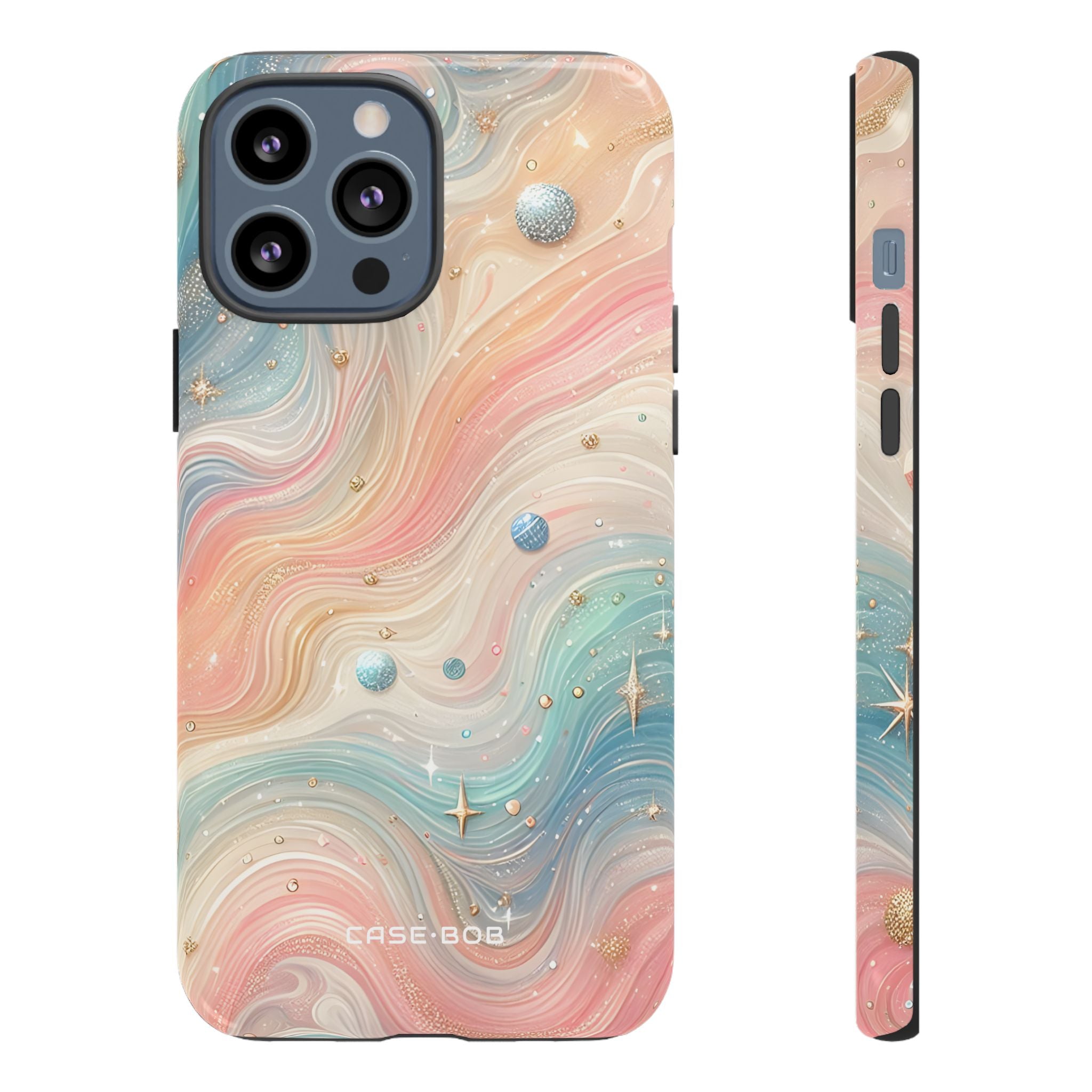 Iridescent Swirls iPhone 13 Pro Max -kovaus - Tough