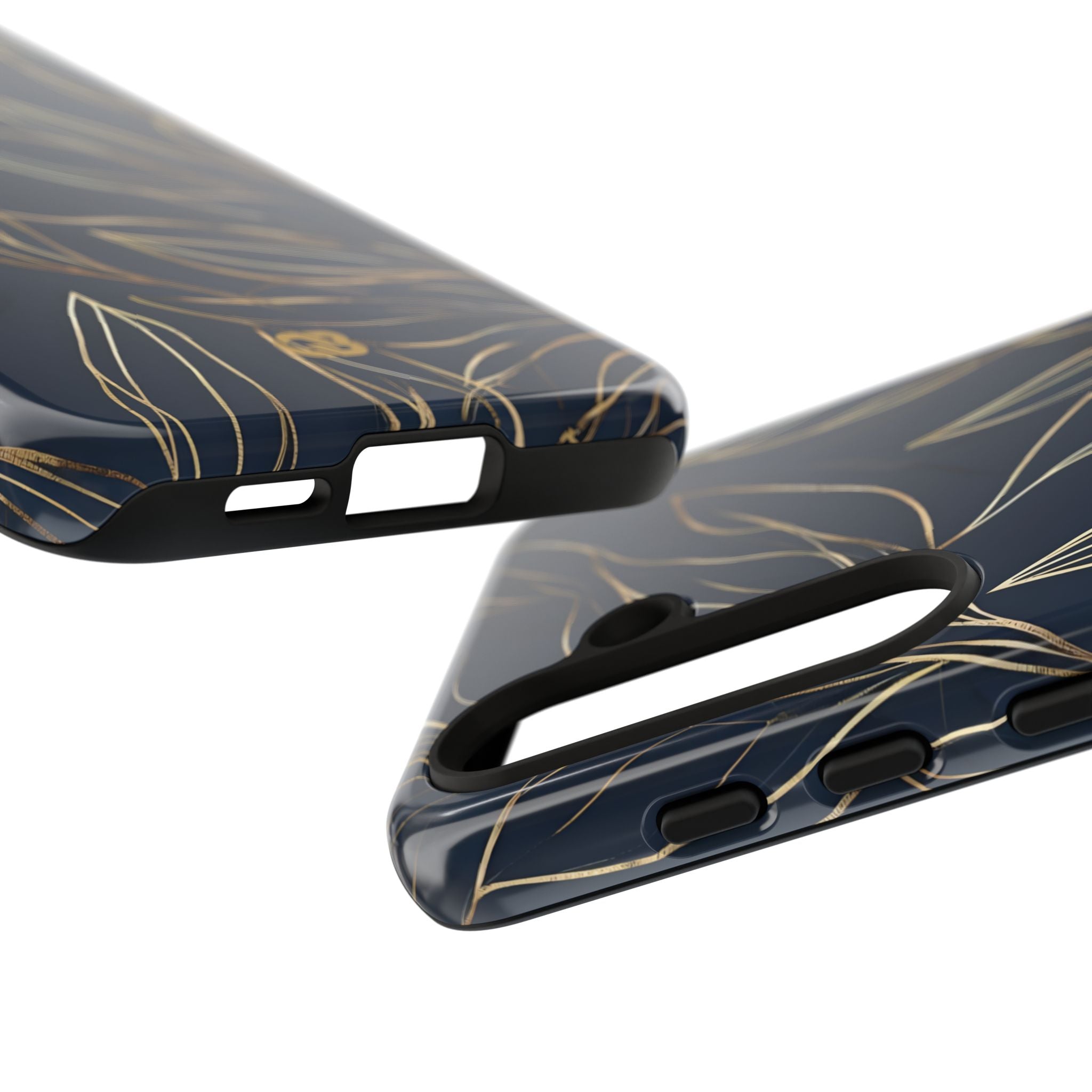 Gilded Navy Foliage · Tough Etui na telefon dla Samsung