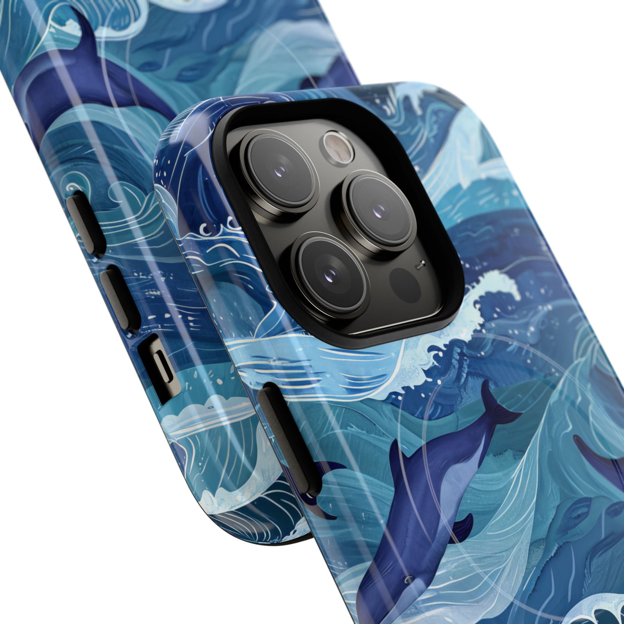 Delfiini-aallot iPhone 14 Pro -kotelot - Tough+