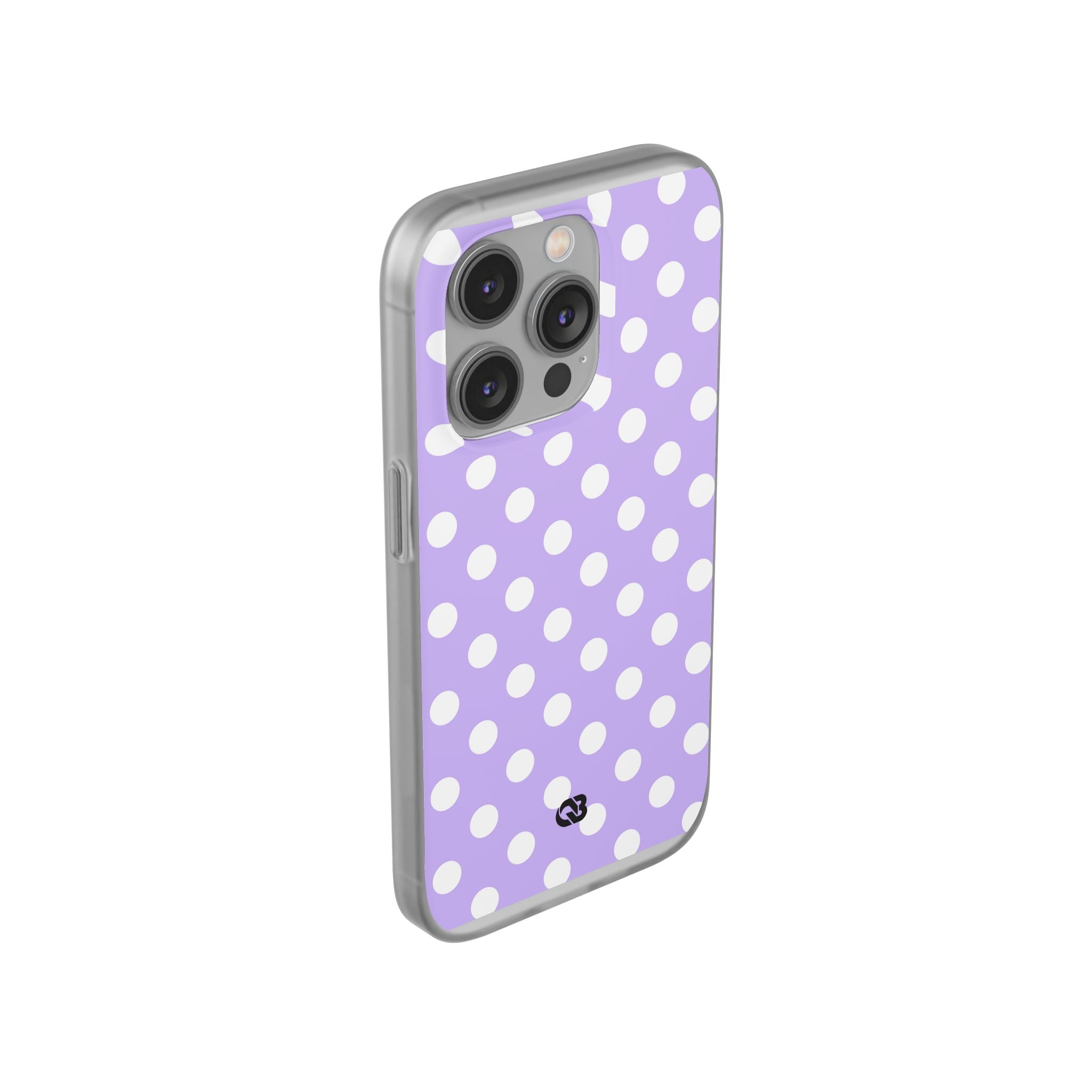 Lavender Polka Grid · Soft Phone Case for iPhone
