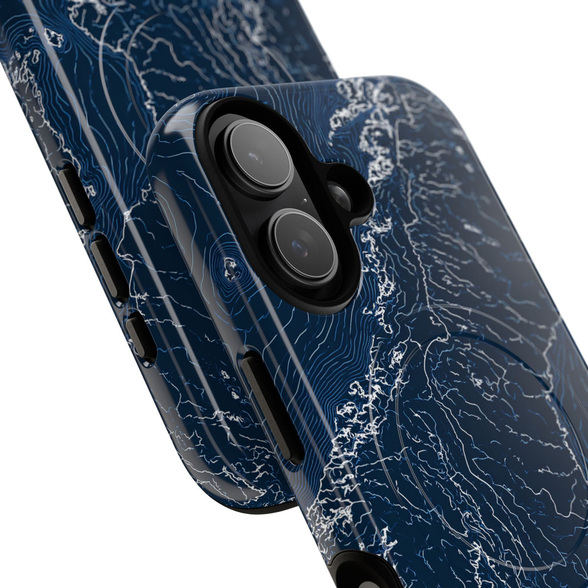 Nordic Contour Chart · Tough 2.0 Magnetic Phone Case for iPhone · Blue