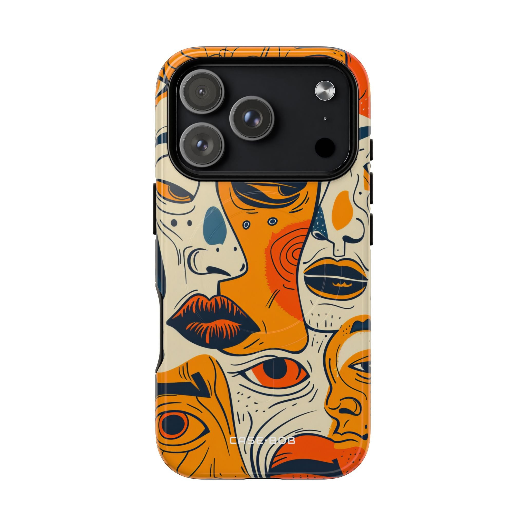 Tangled Faces Sunset iPhone 17 Pro Case - Tough+ - CASE•BOB