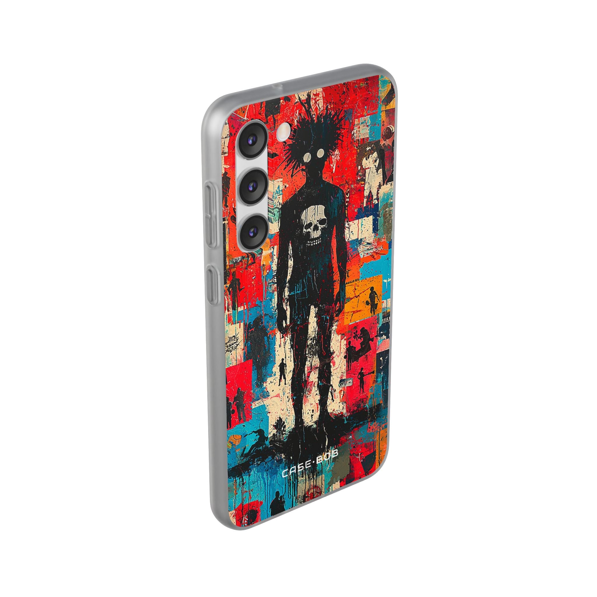 Spiky Skull Silhouette Samsung S23 Plus Case - Soft