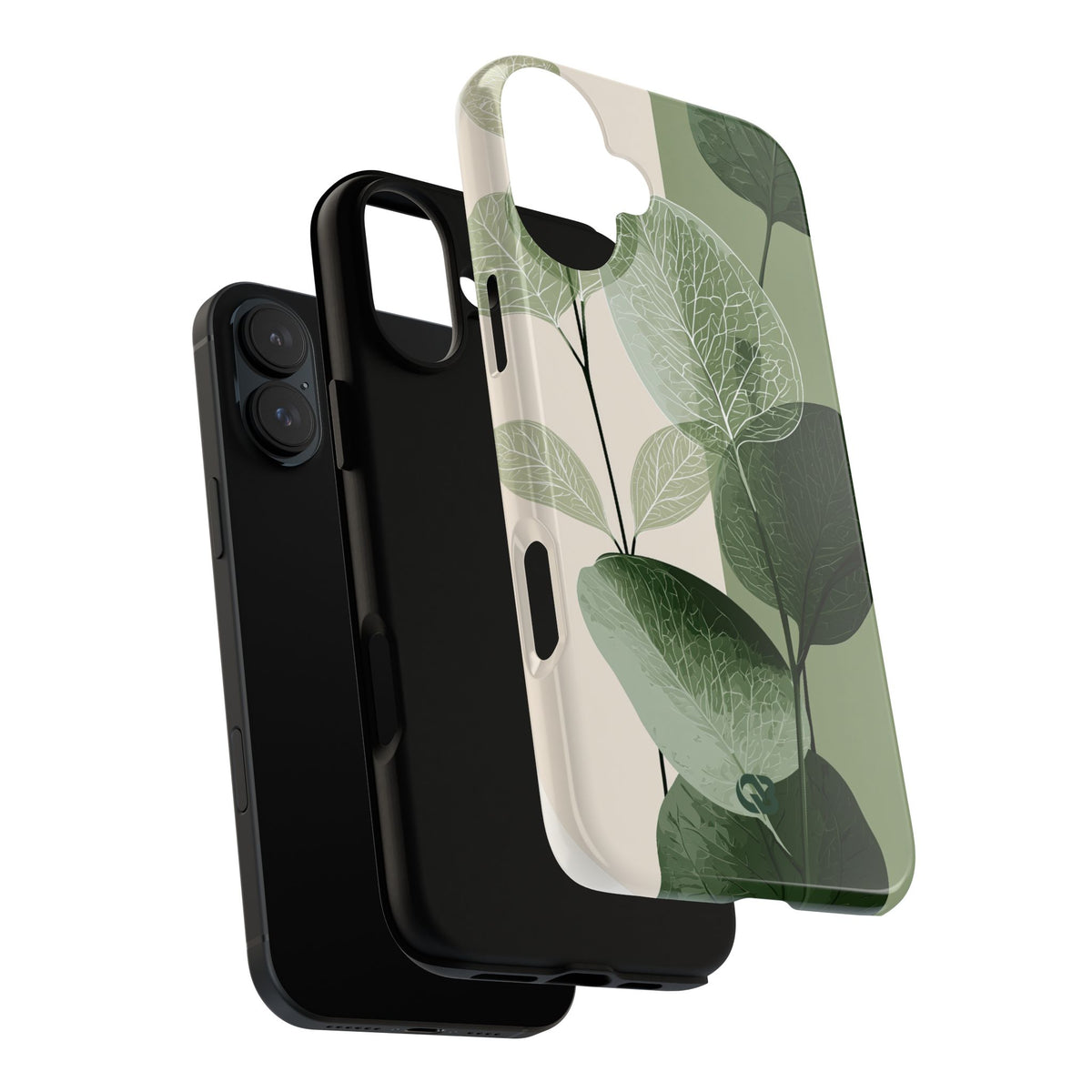 Layered Eucalyptus Study · Tough Phone Case for iPhone · Green