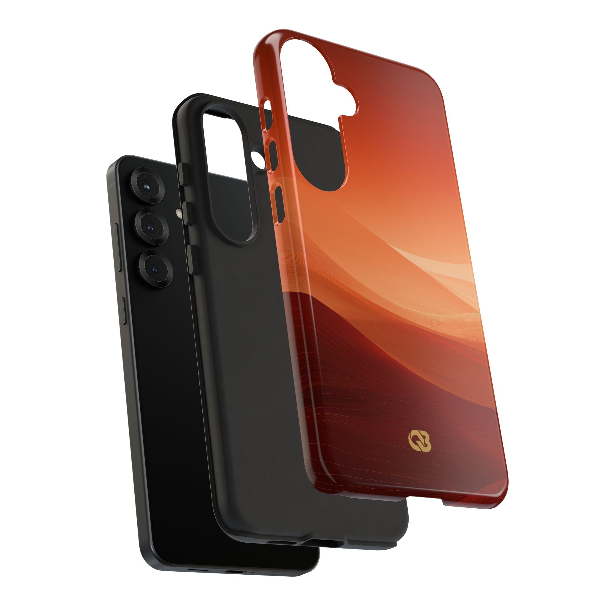 Orange Tough Phone Case for Samsung - Crimson Dune Gradient