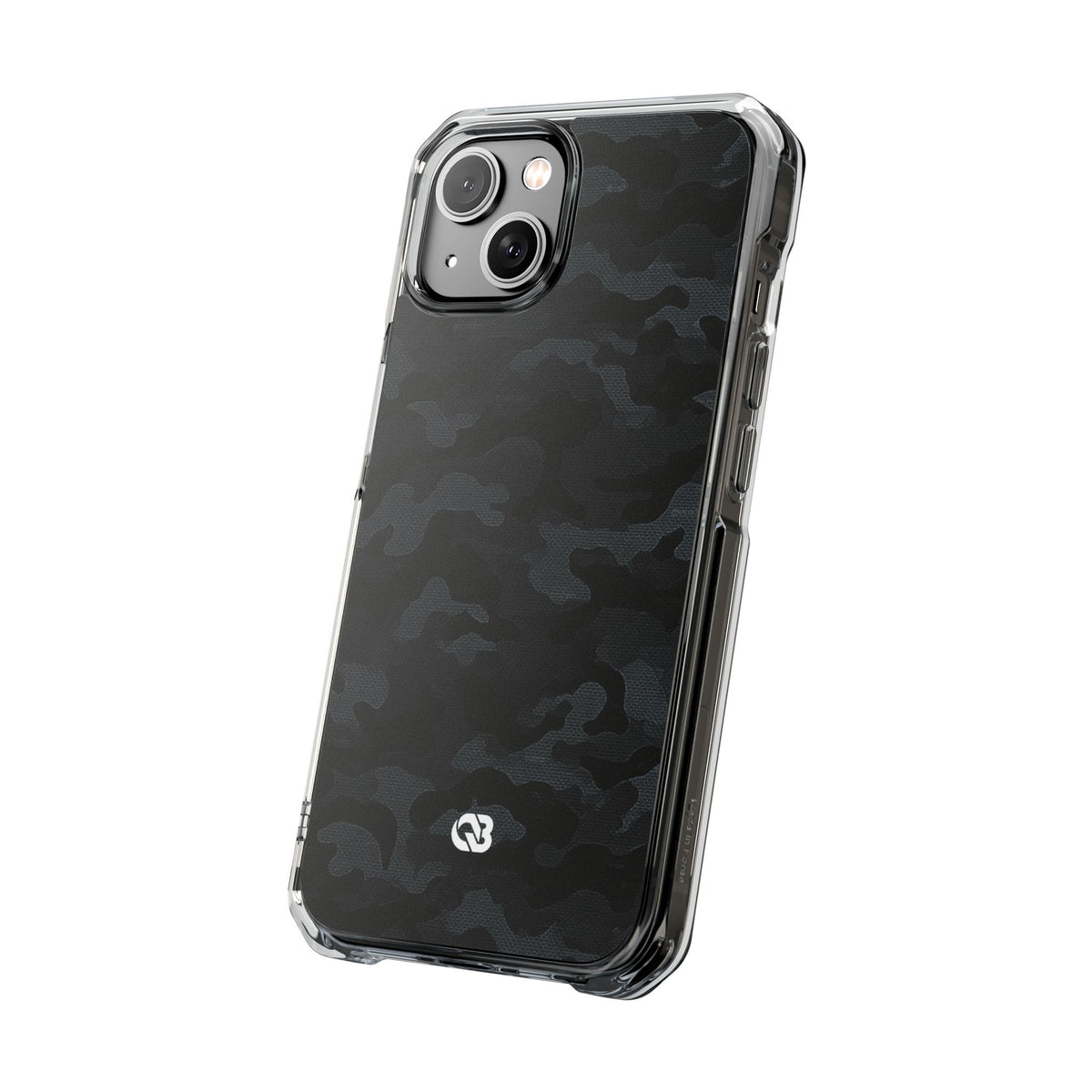 Blackout Urban Camo · Clear Impact Magnetic Phone Case for iPhone · Black