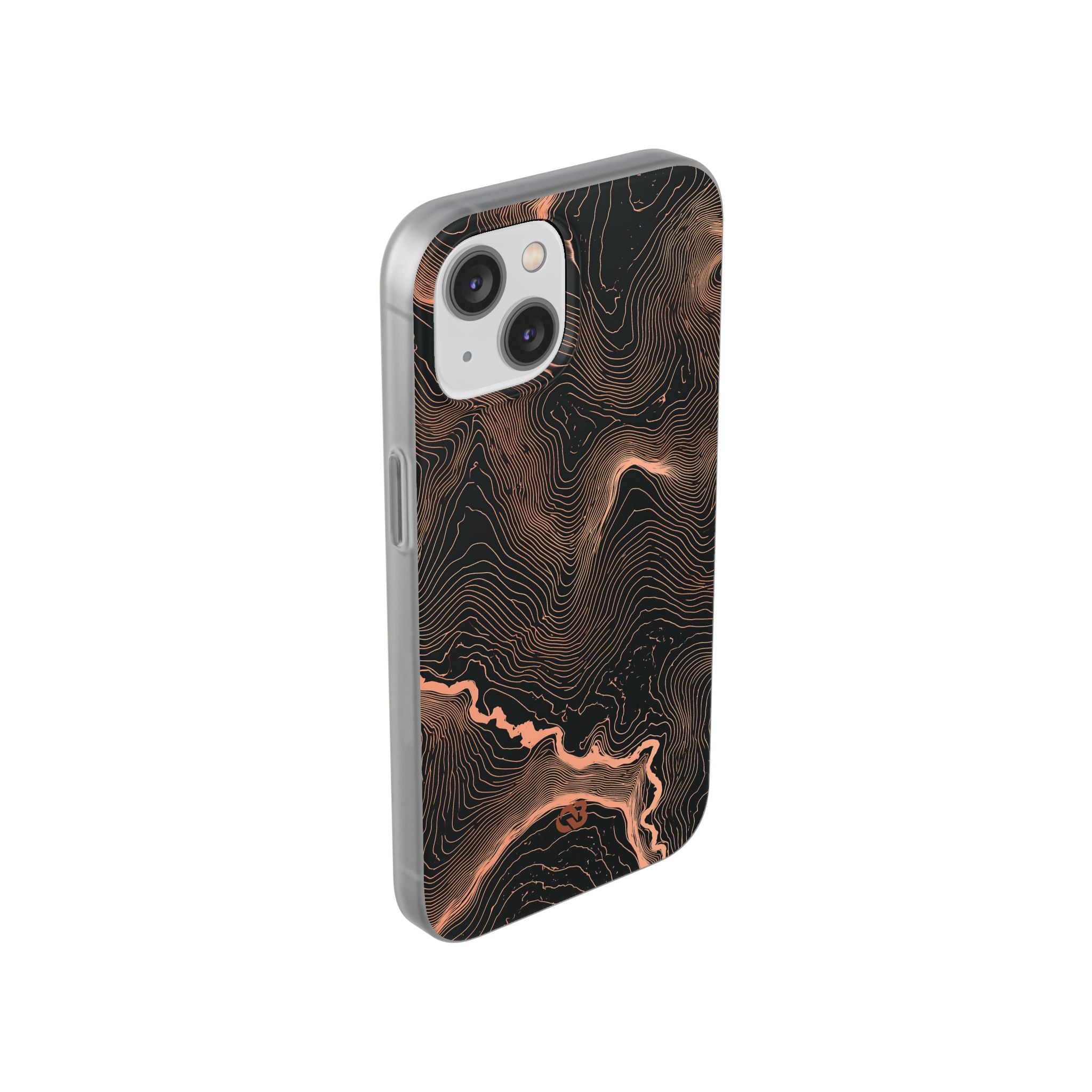 Orange Lite Phone Case for iPhone - Salmon Ridge Topo