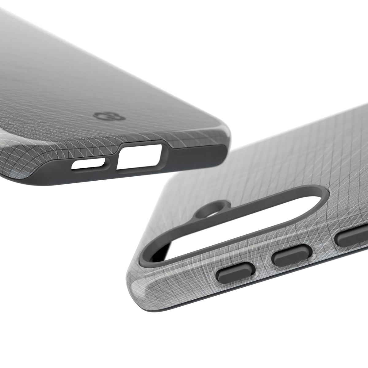Grey Tough Phone Case for Samsung - Chrome Mesh Warp